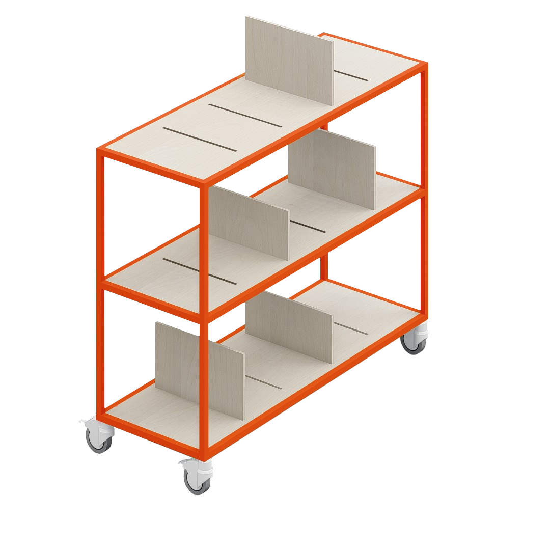 LOFT Decora: MOMI mobile shelf designed by Kolarz&Leśnodorska