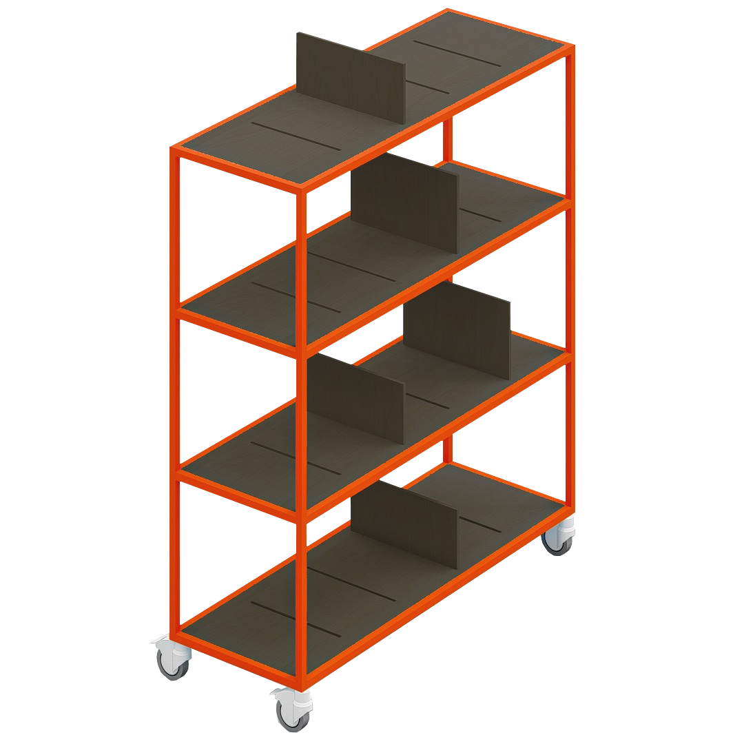 LOFT Decora: MOMI mobile shelf designed by Kolarz&Leśnodorska