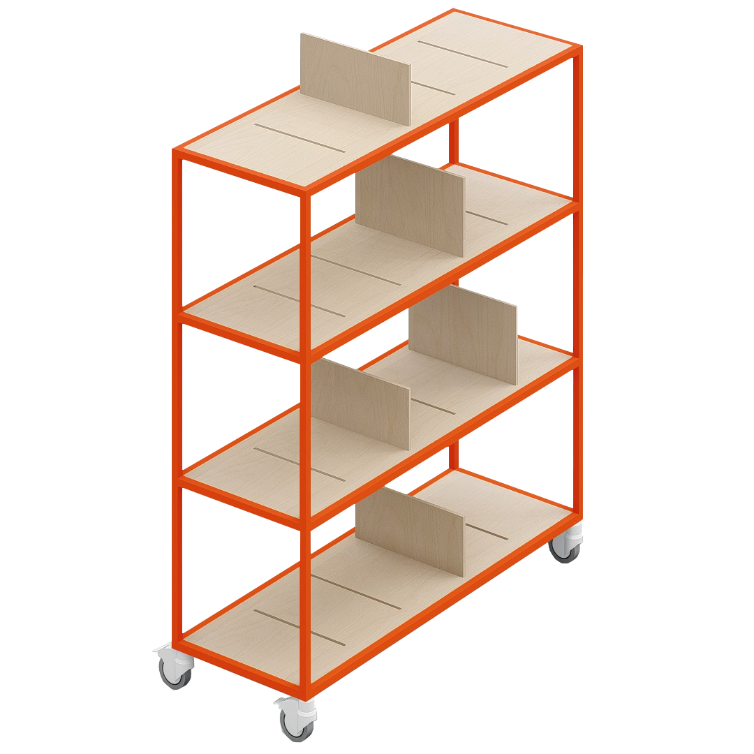 LOFT Decora: MOMI mobile shelf designed by Kolarz&Leśnodorska