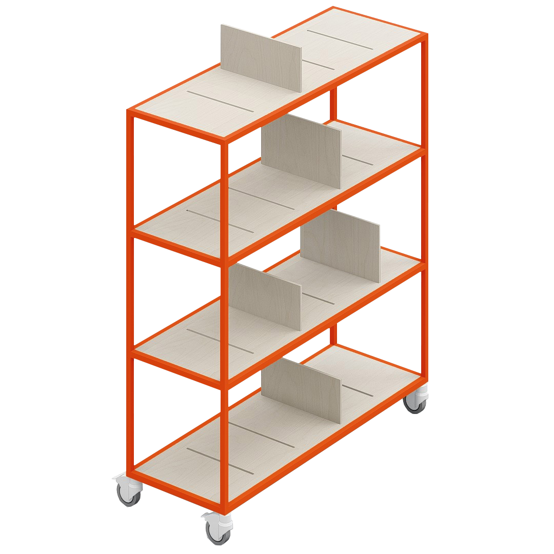 LOFT Decora: MOMI mobile shelf designed by Kolarz&Leśnodorska