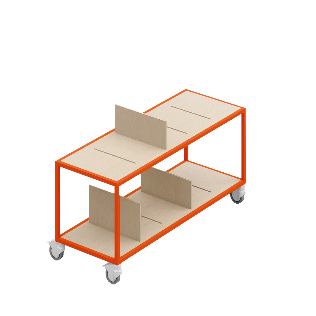 LOFT Decora: MOMI mobile shelf designed by Kolarz&Leśnodorska