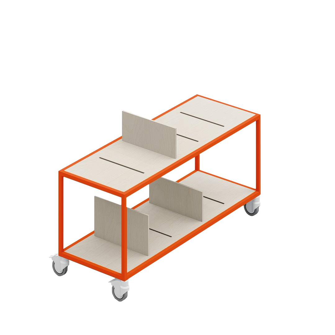 LOFT Decora: MOMI mobile shelf designed by Kolarz&Leśnodorska