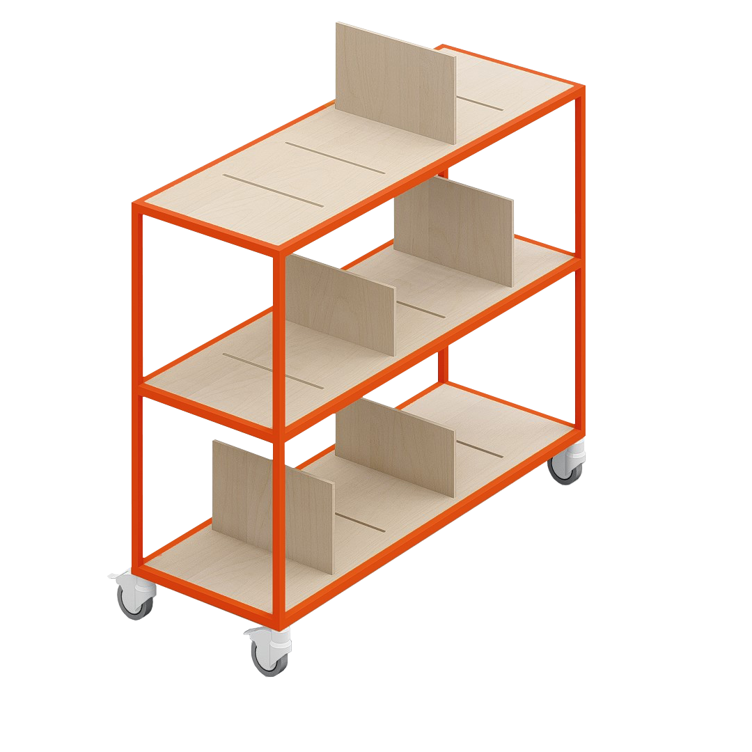 LOFT Decora: MOMI mobile shelf designed by Kolarz&Leśnodorska