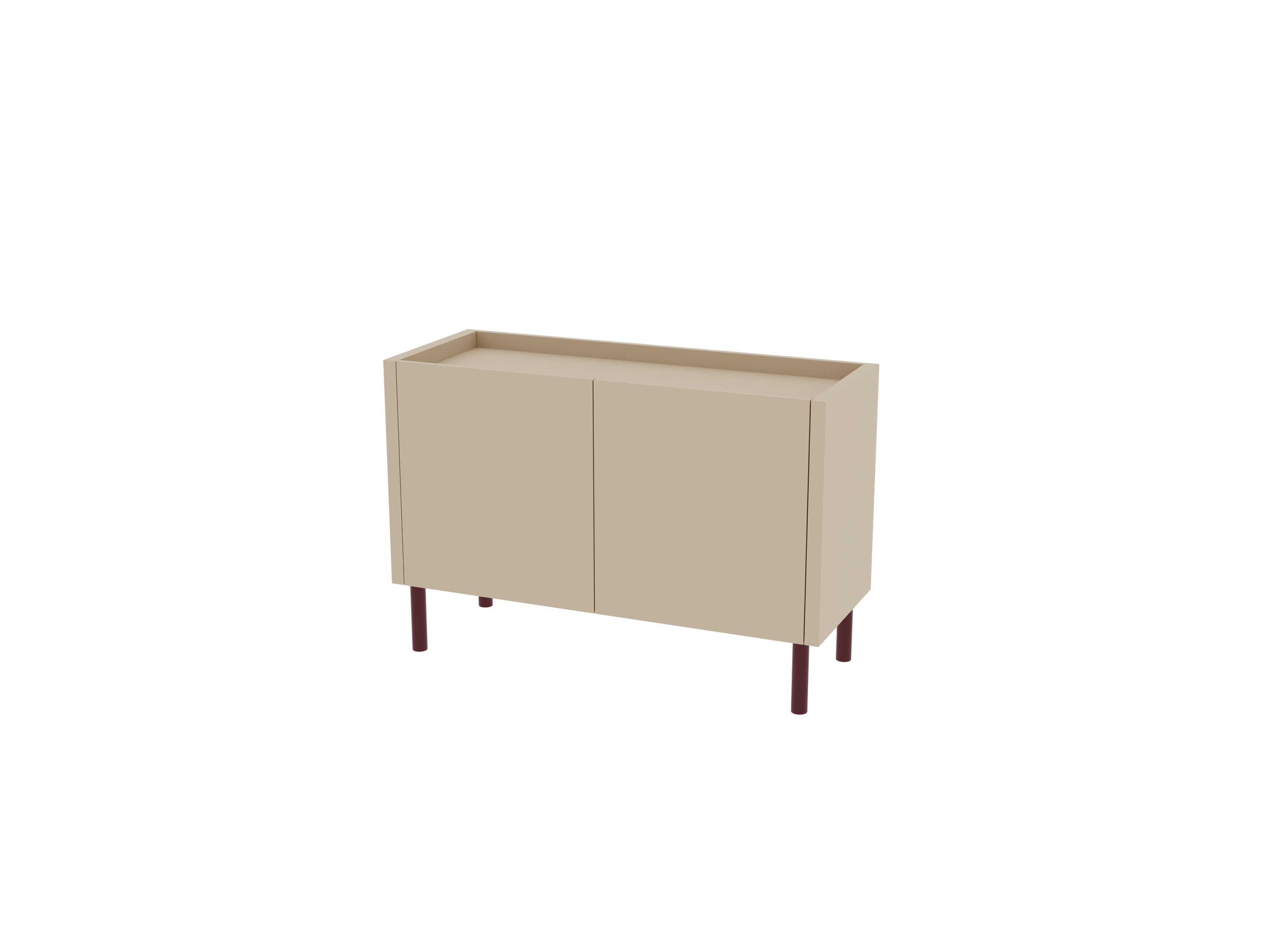 Loft Decora: chest of drawers, low cabinet with two kung doors designed by Pawlak & Stawarski