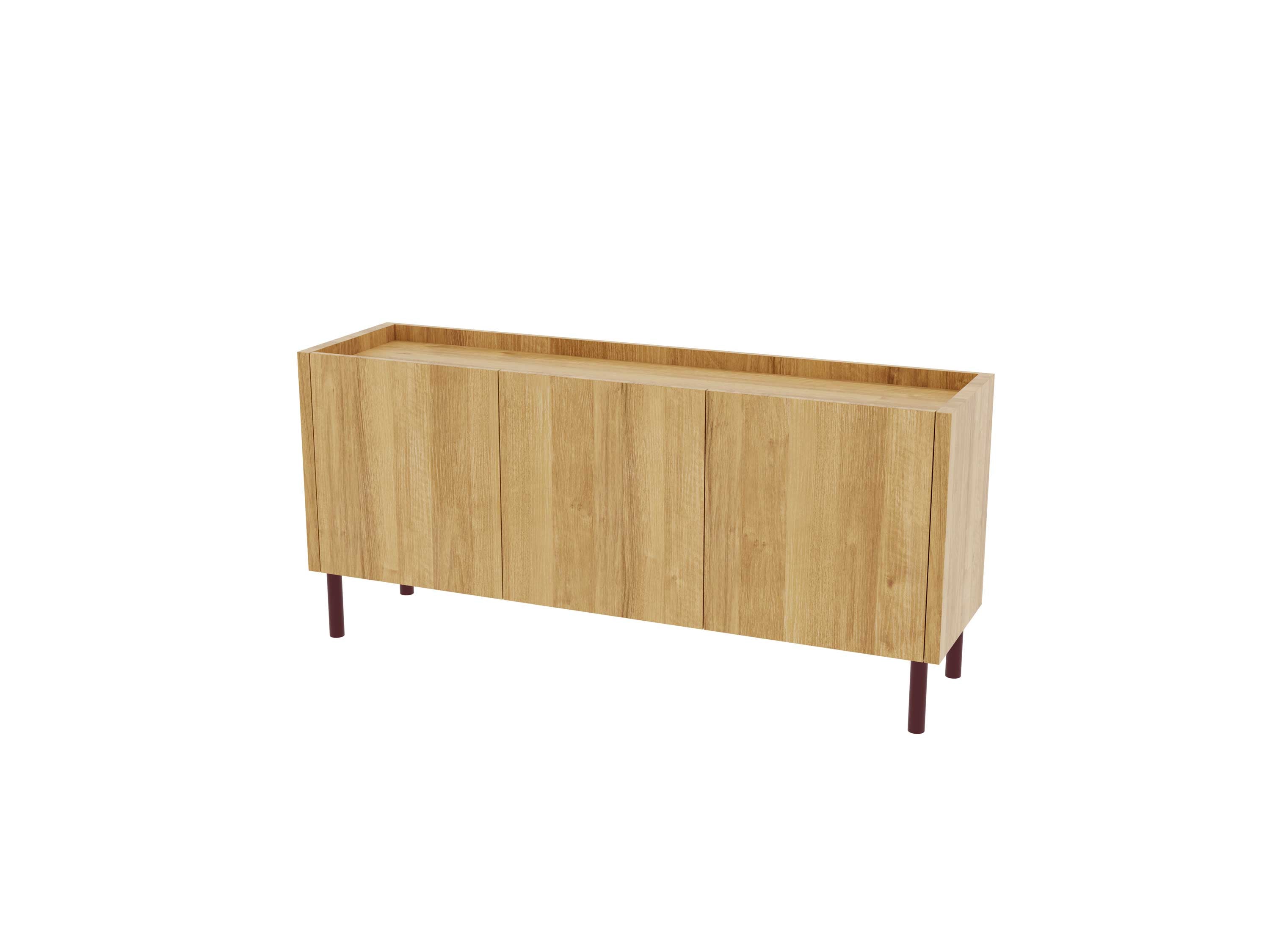 Loft Decora: low chest of drawers with kung doors