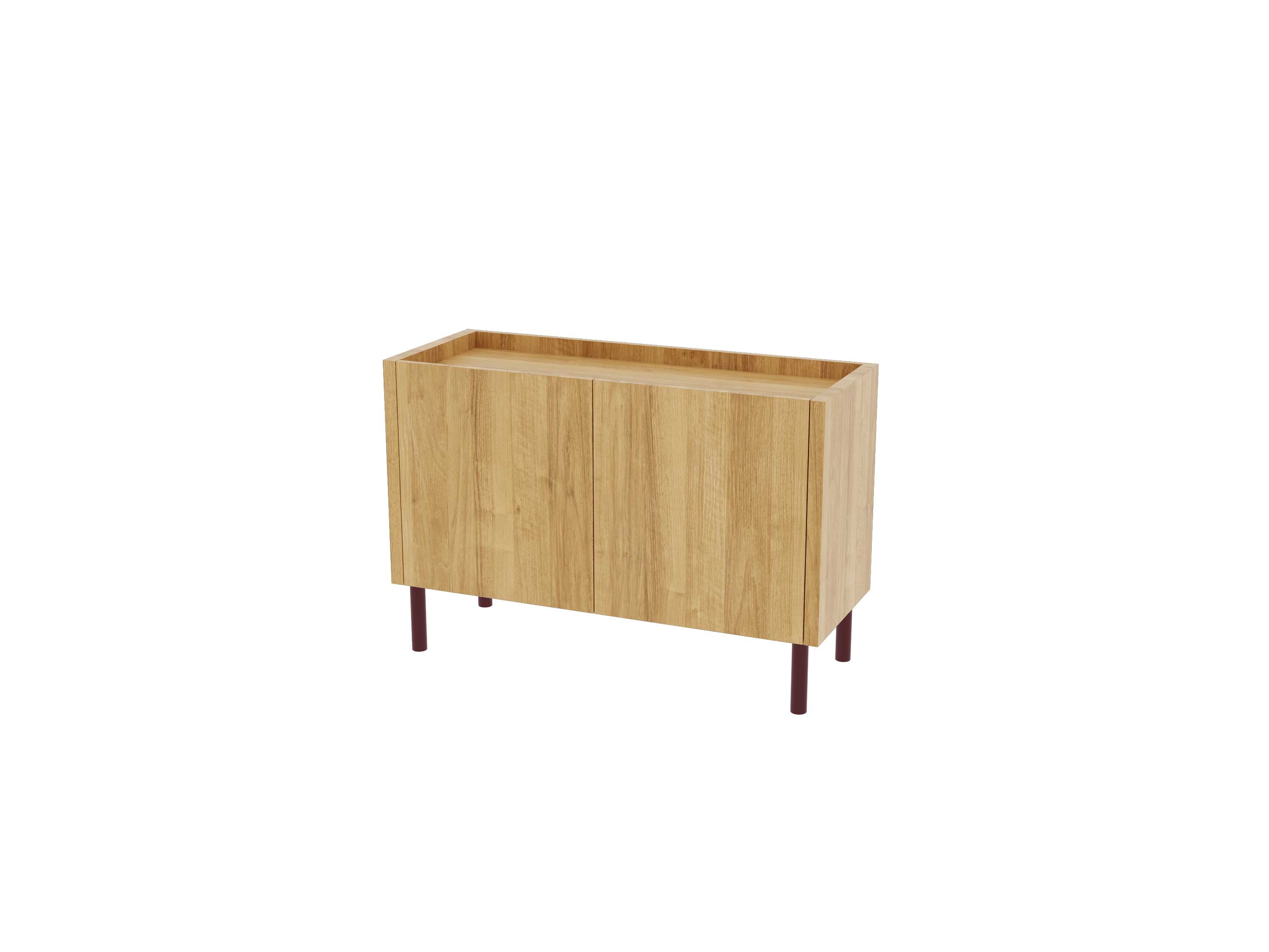 Loft Decora: chest of drawers, low cabinet with two kung doors designed by Pawlak & Stawarski