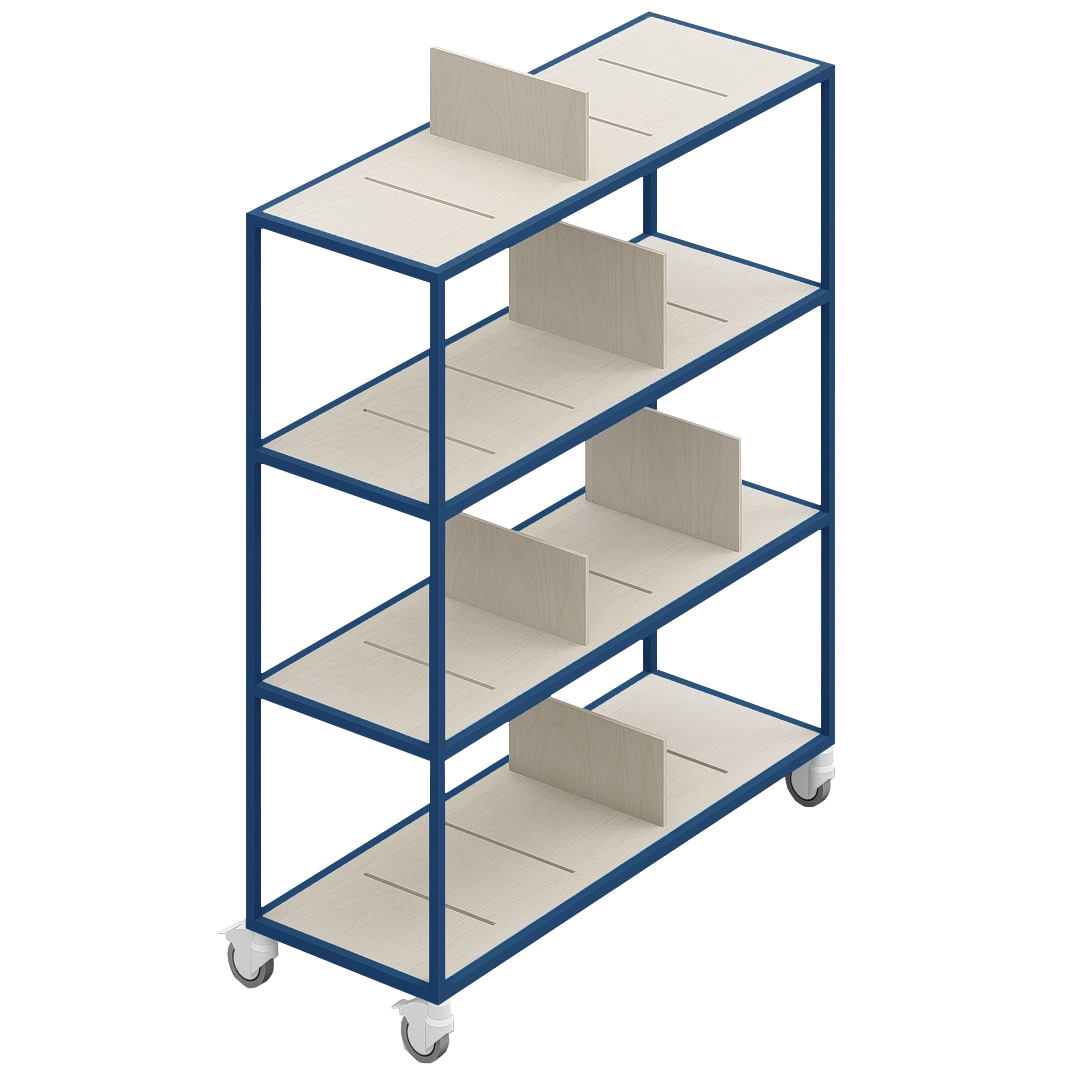 LOFT Decora: MOMI mobile shelf designed by Kolarz&Leśnodorska