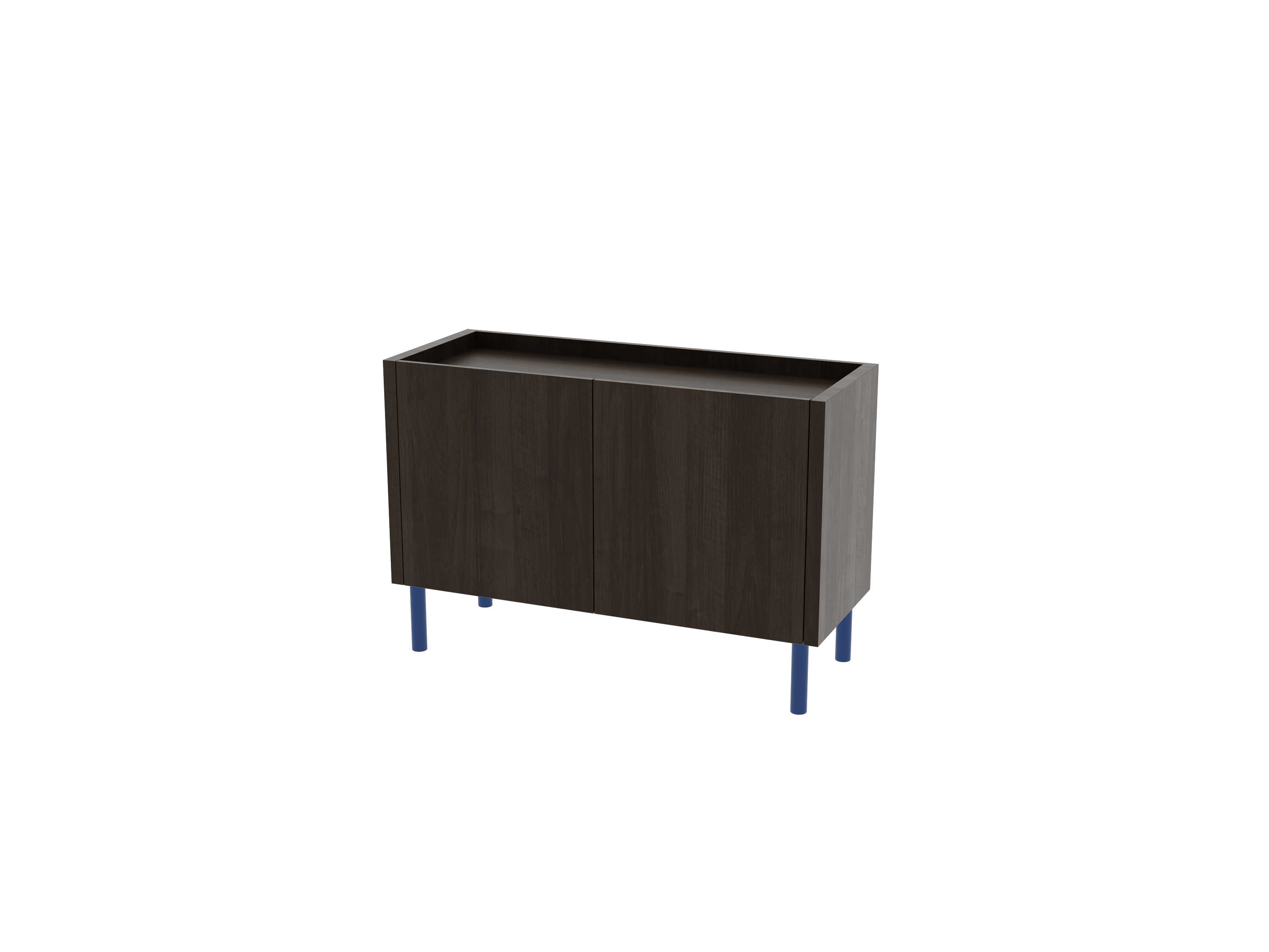 Loft Decora: chest of drawers, low cabinet with two kung doors designed by Pawlak & Stawarski