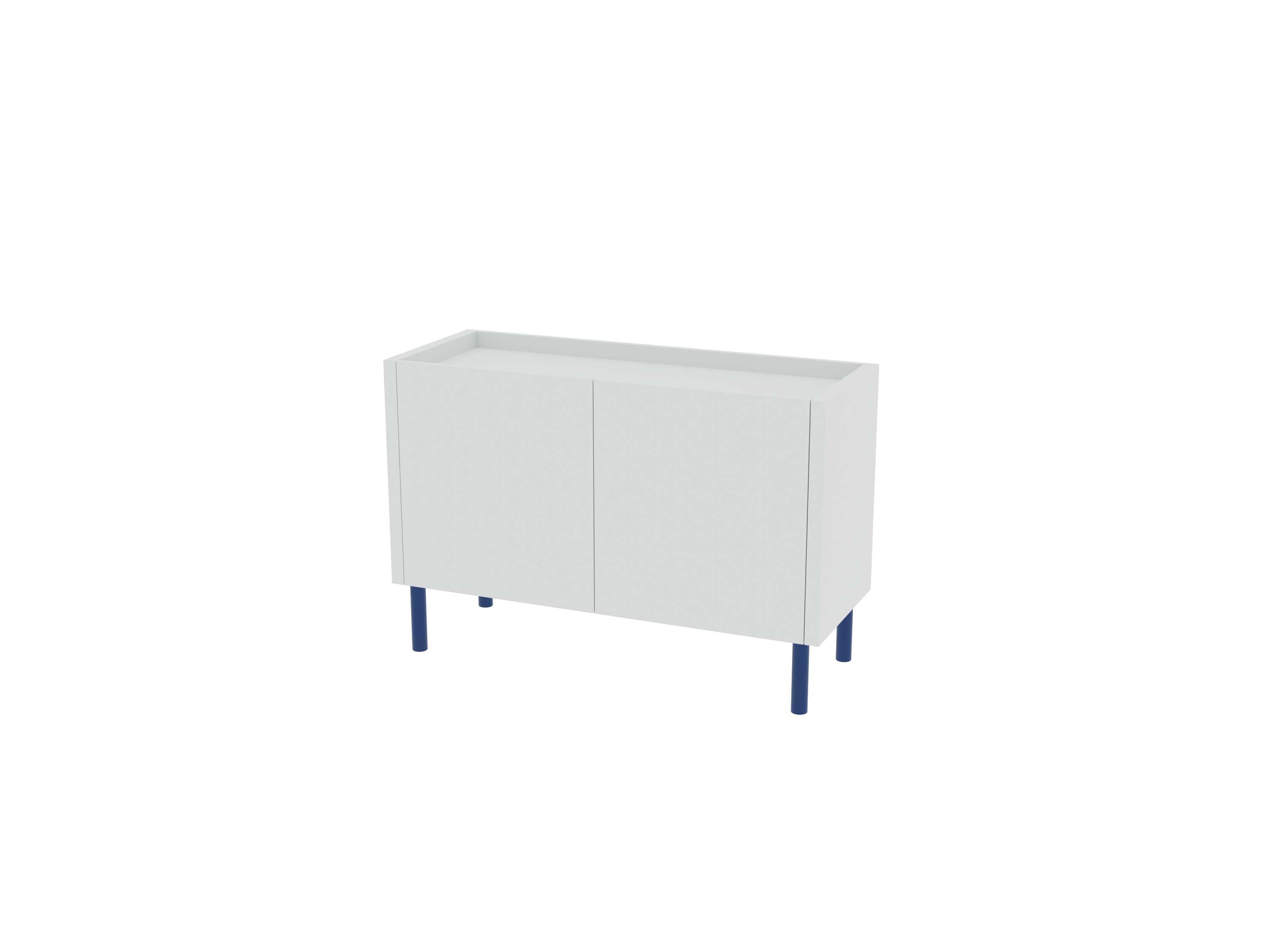 Loft Decora: chest of drawers, low cabinet with two kung doors designed by Pawlak & Stawarski