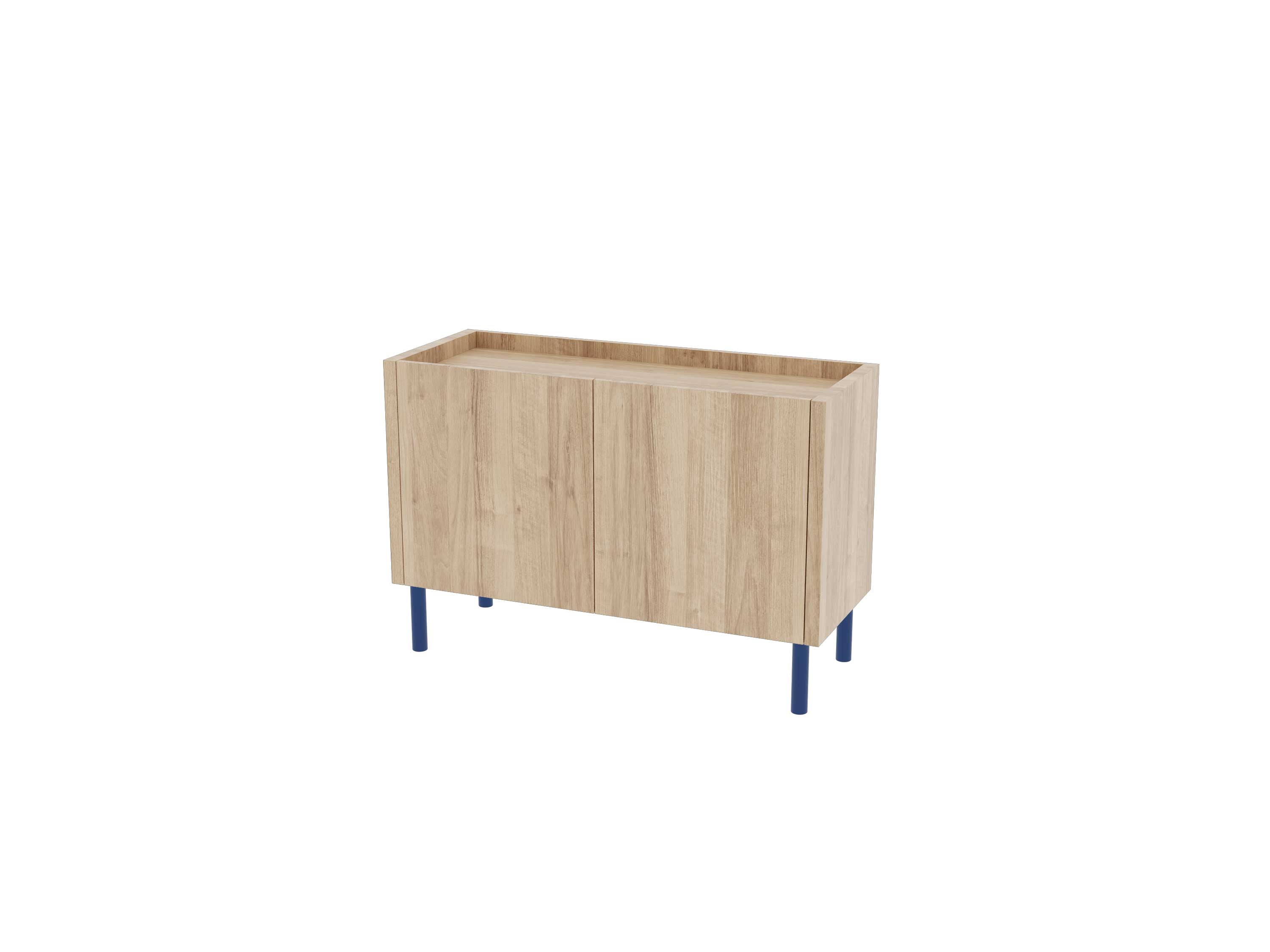 Loft Decora: chest of drawers, low cabinet with two kung doors designed by Pawlak & Stawarski