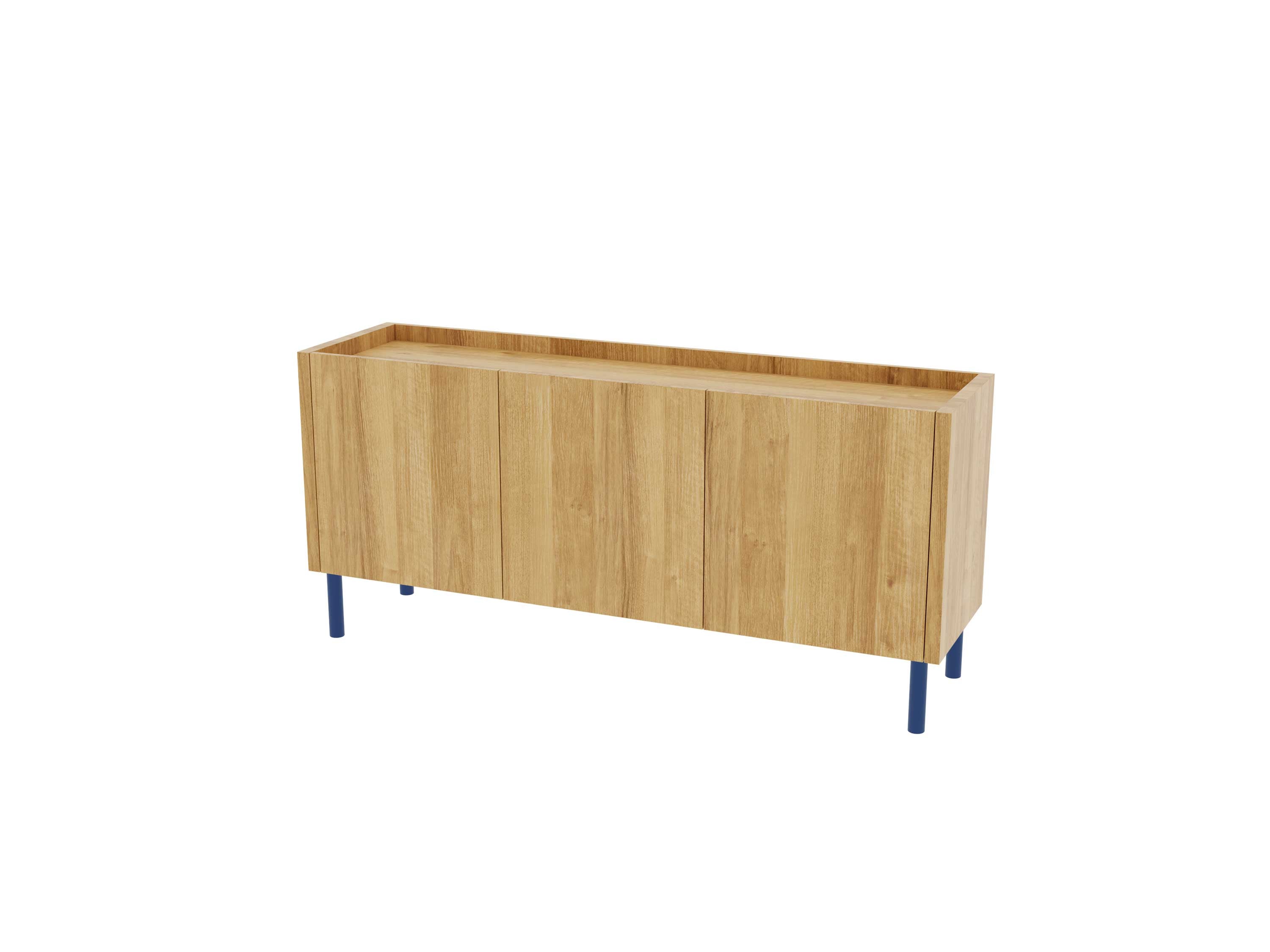 Loft Decora: low chest of drawers with kung doors