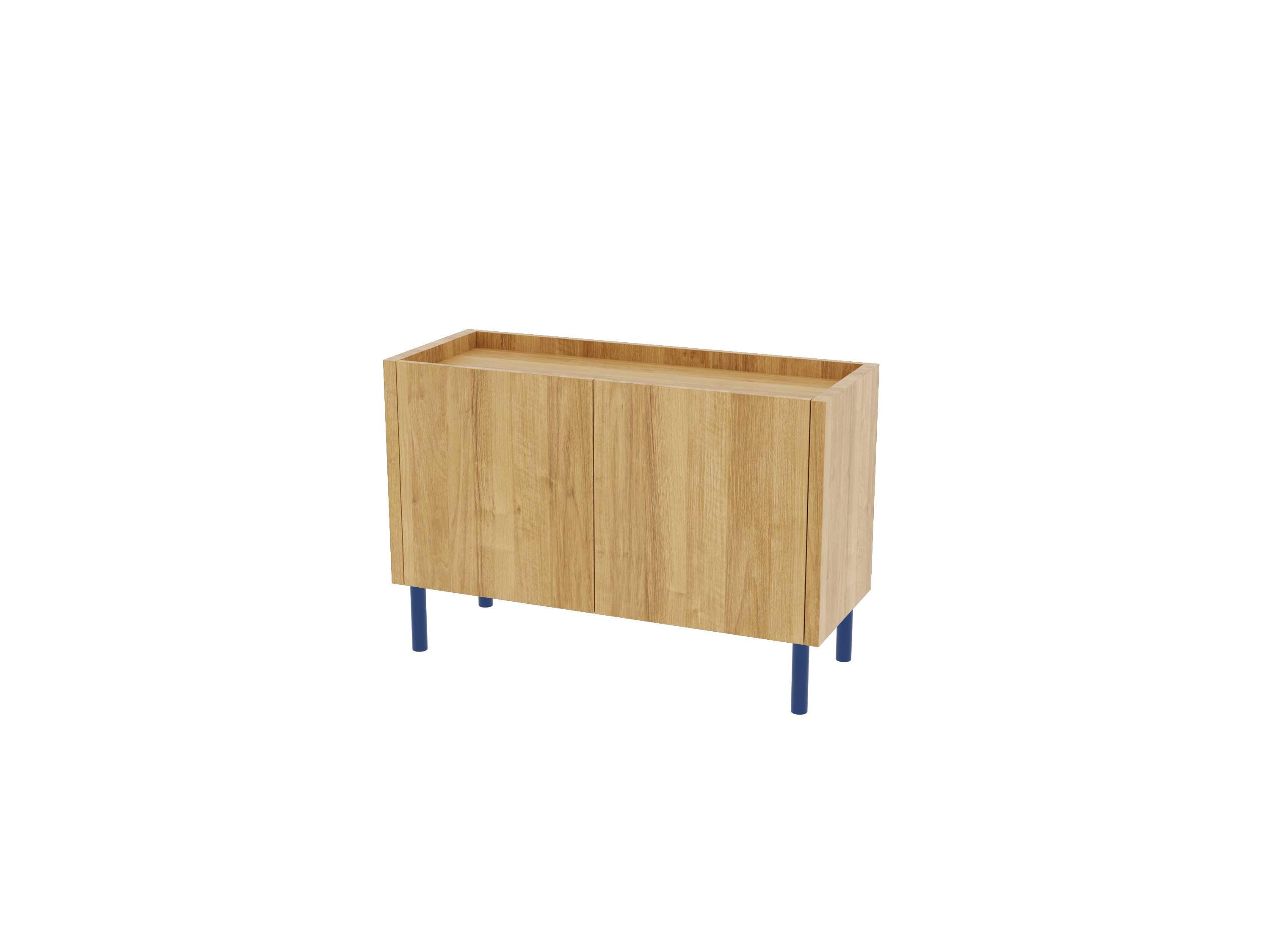 Loft Decora: chest of drawers, low cabinet with two kung doors designed by Pawlak & Stawarski