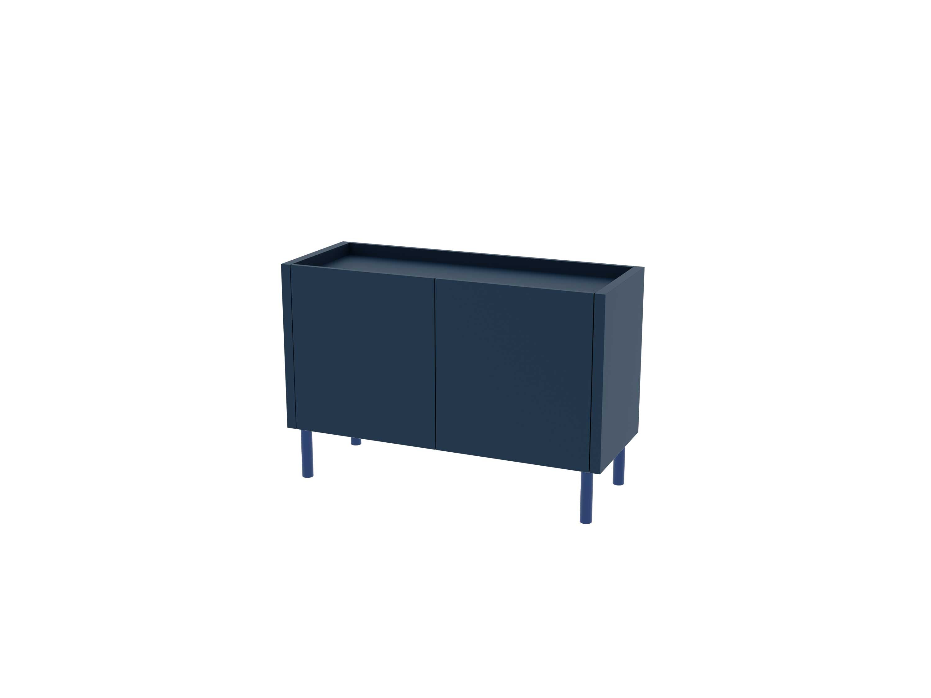 Loft Decora: chest of drawers, low cabinet with two kung doors designed by Pawlak & Stawarski