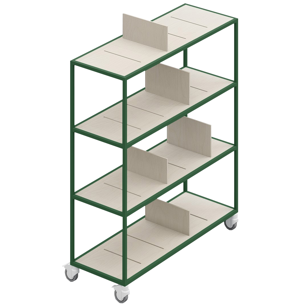 LOFT Decora: MOMI mobile shelf designed by Kolarz&Leśnodorska