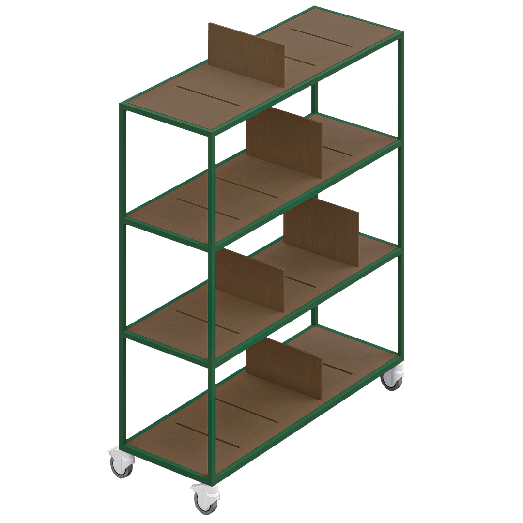 LOFT Decora: MOMI mobile shelf designed by Kolarz&Leśnodorska