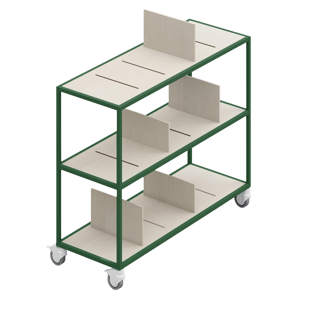 LOFT Decora: MOMI mobile shelf designed by Kolarz&Leśnodorska