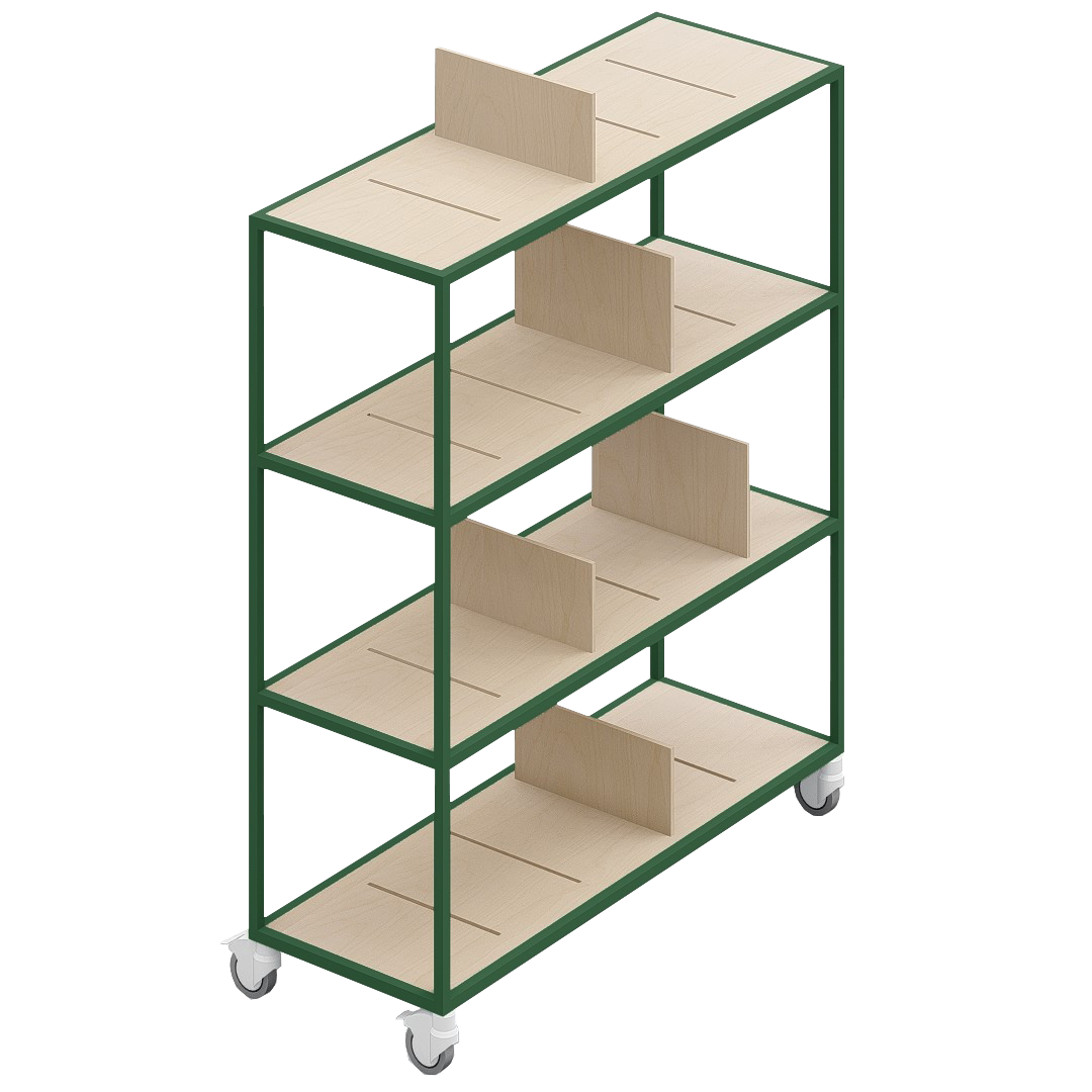LOFT Decora: MOMI mobile shelf designed by Kolarz&Leśnodorska