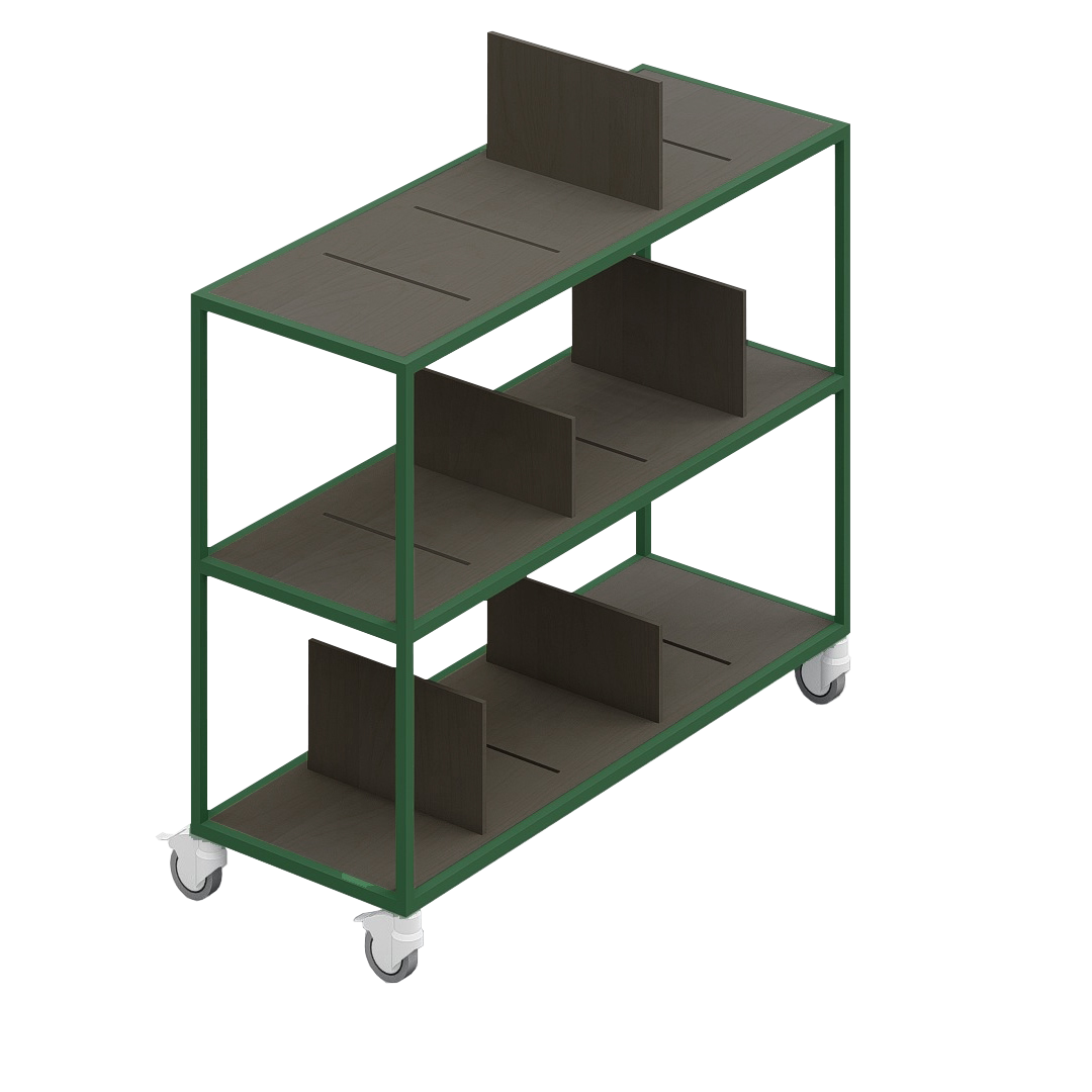 LOFT Decora: MOMI mobile shelf designed by Kolarz&Leśnodorska