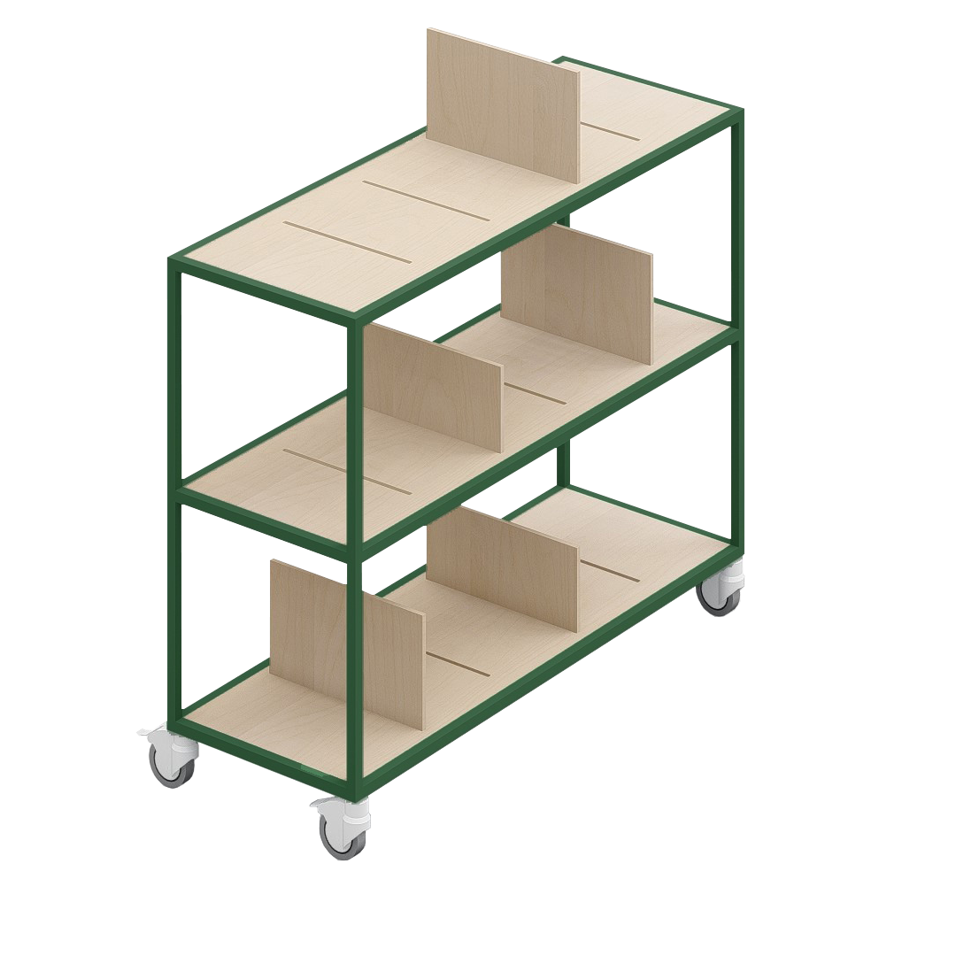 LOFT Decora: MOMI mobile shelf designed by Kolarz&Leśnodorska