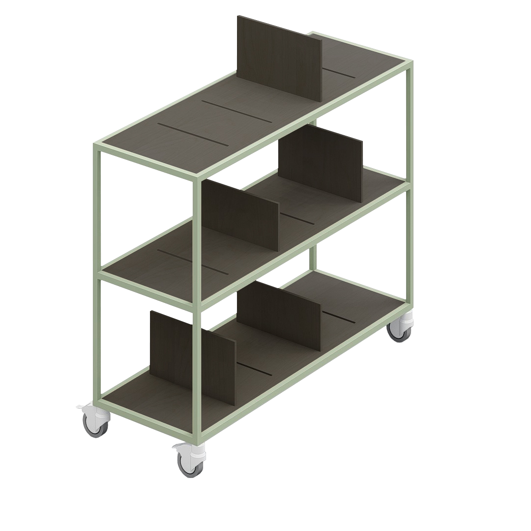 LOFT Decora: MOMI mobile shelf designed by Kolarz&Leśnodorska