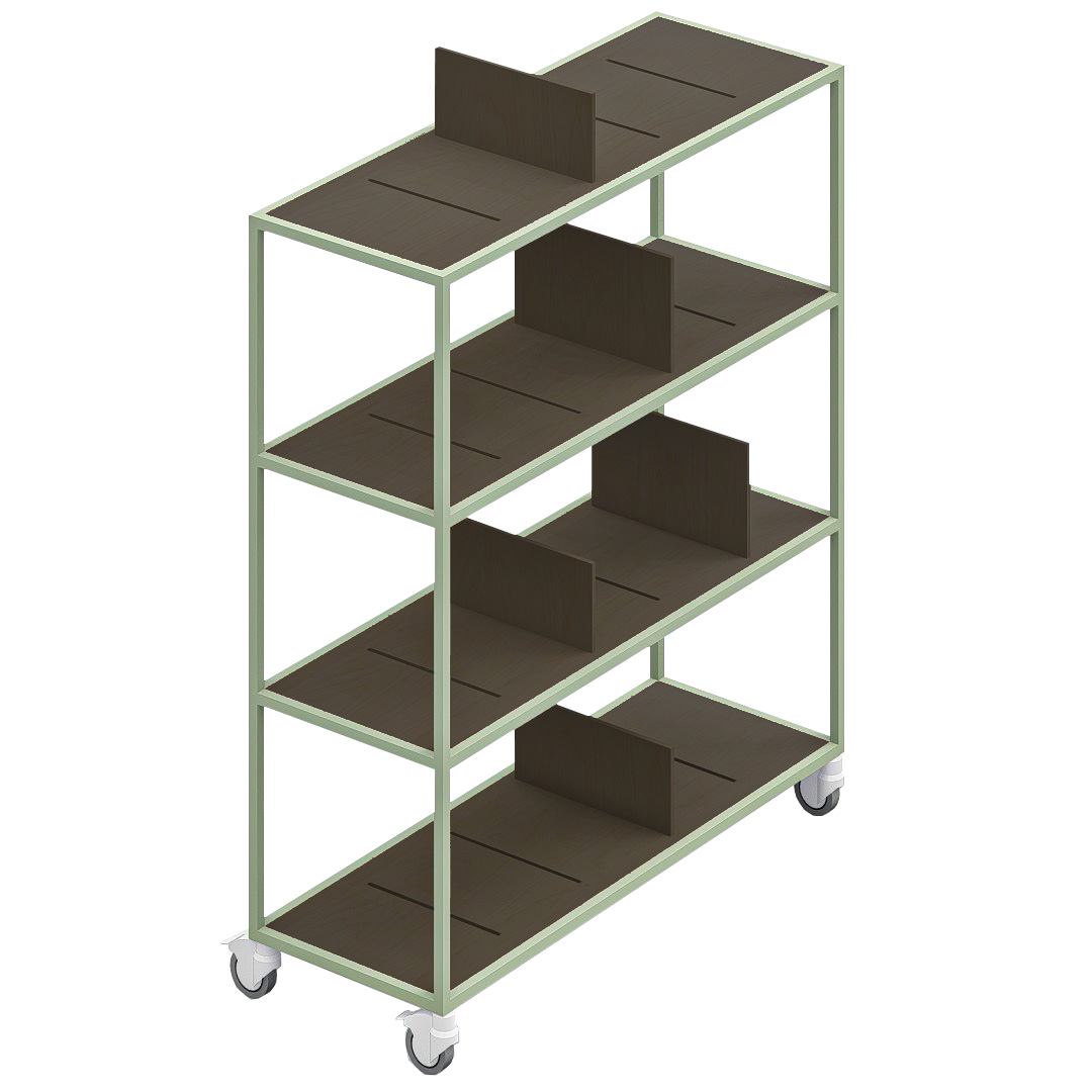 LOFT Decora: MOMI mobile shelf designed by Kolarz&Leśnodorska
