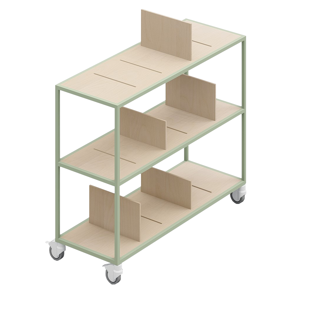 LOFT Decora: MOMI mobile shelf designed by Kolarz&Leśnodorska