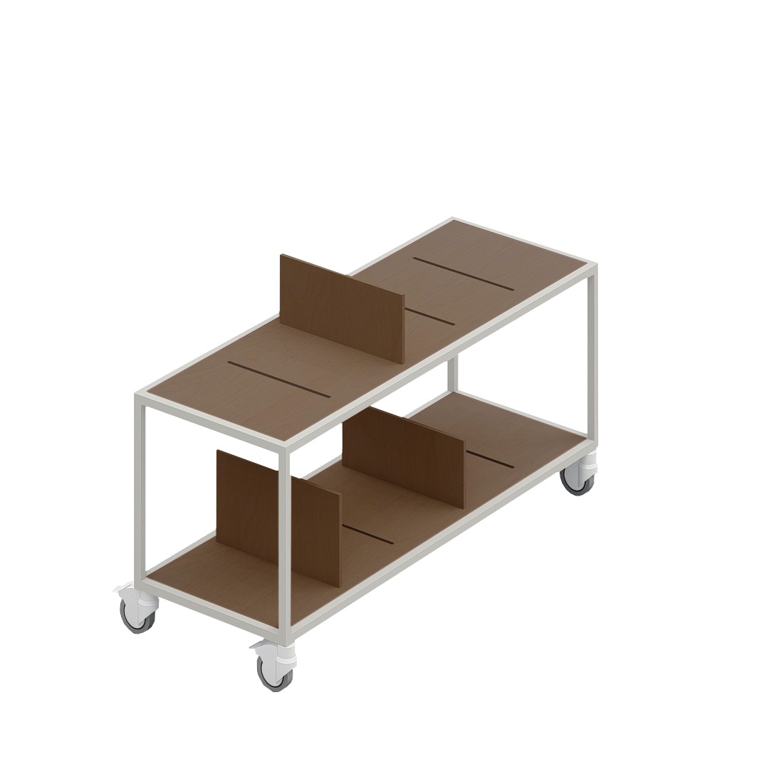 LOFT Decora: MOMI mobile shelf designed by Kolarz&Leśnodorska