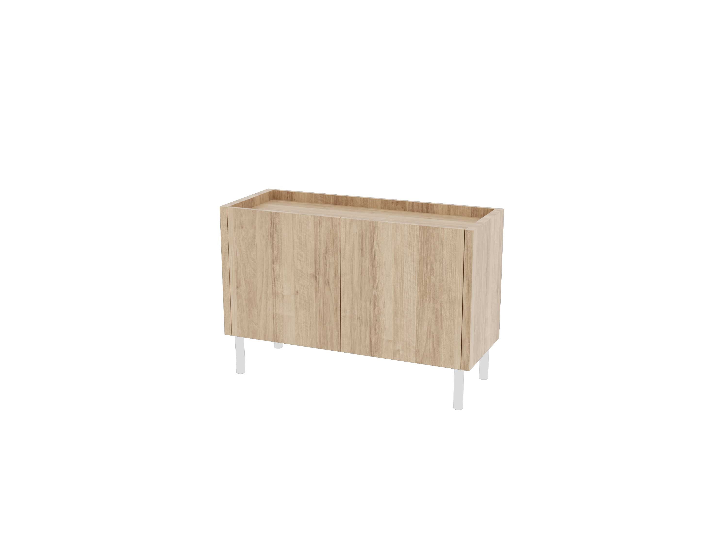 Loft Decora: chest of drawers, low cabinet with two kung doors designed by Pawlak & Stawarski