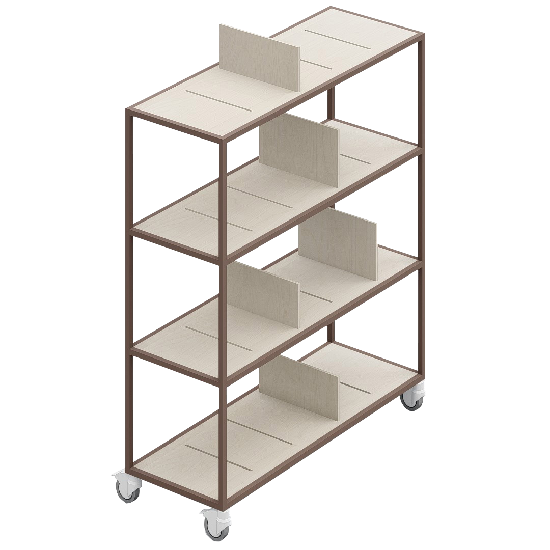LOFT Decora: MOMI mobile shelf designed by Kolarz&Leśnodorska