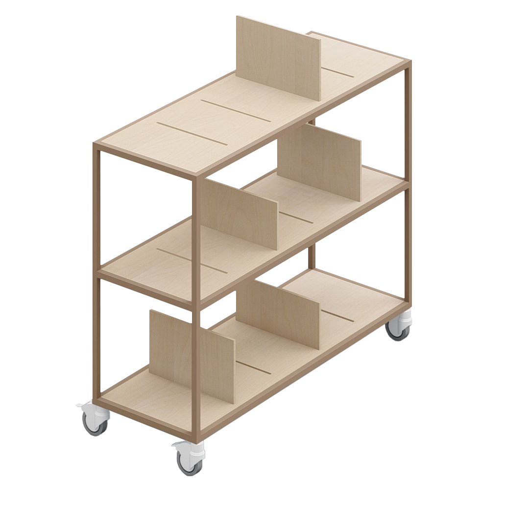 LOFT Decora: MOMI mobile shelf designed by Kolarz&Leśnodorska