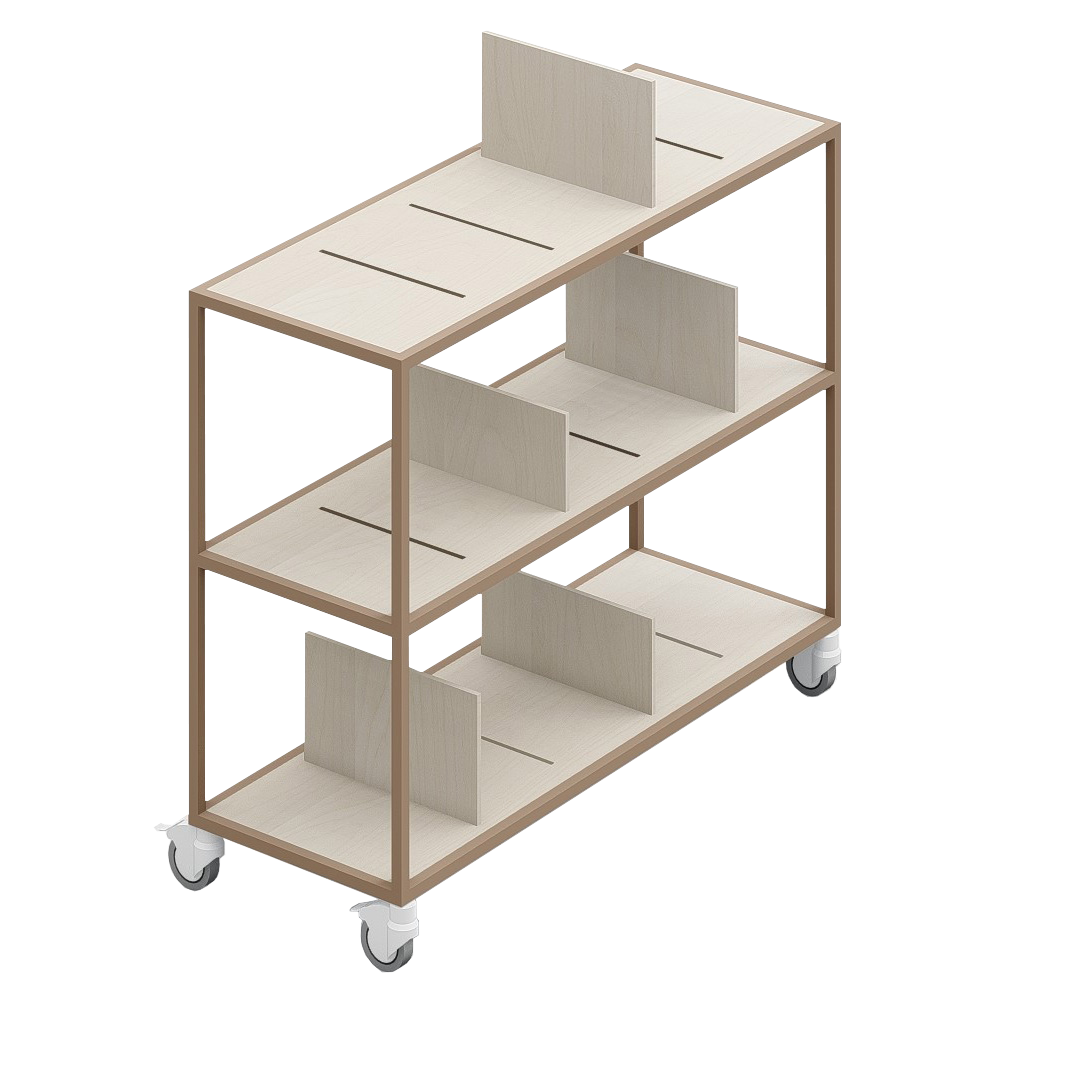 LOFT Decora: MOMI mobile shelf designed by Kolarz&Leśnodorska