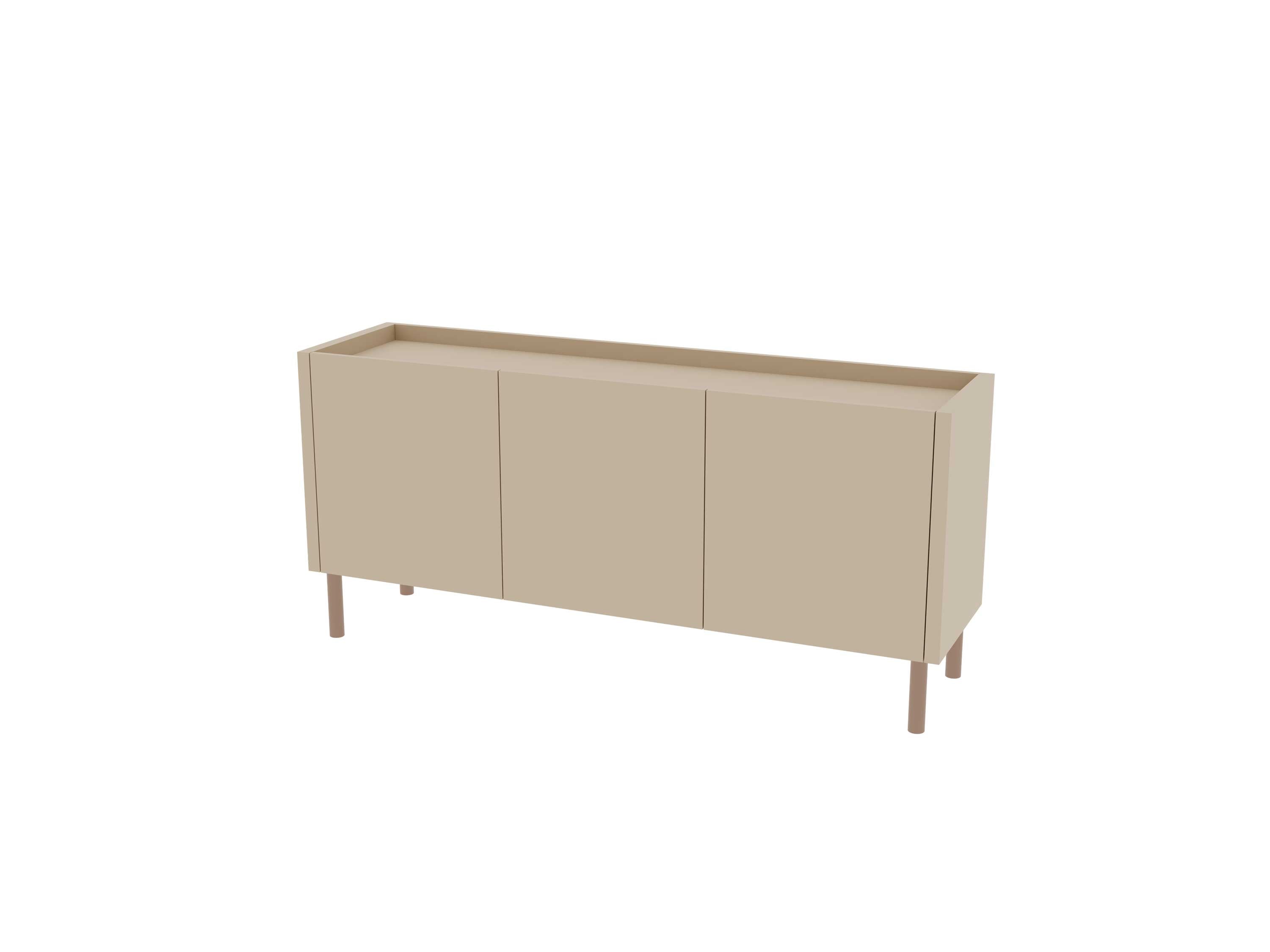 Loft Decora: low chest of drawers with kung doors