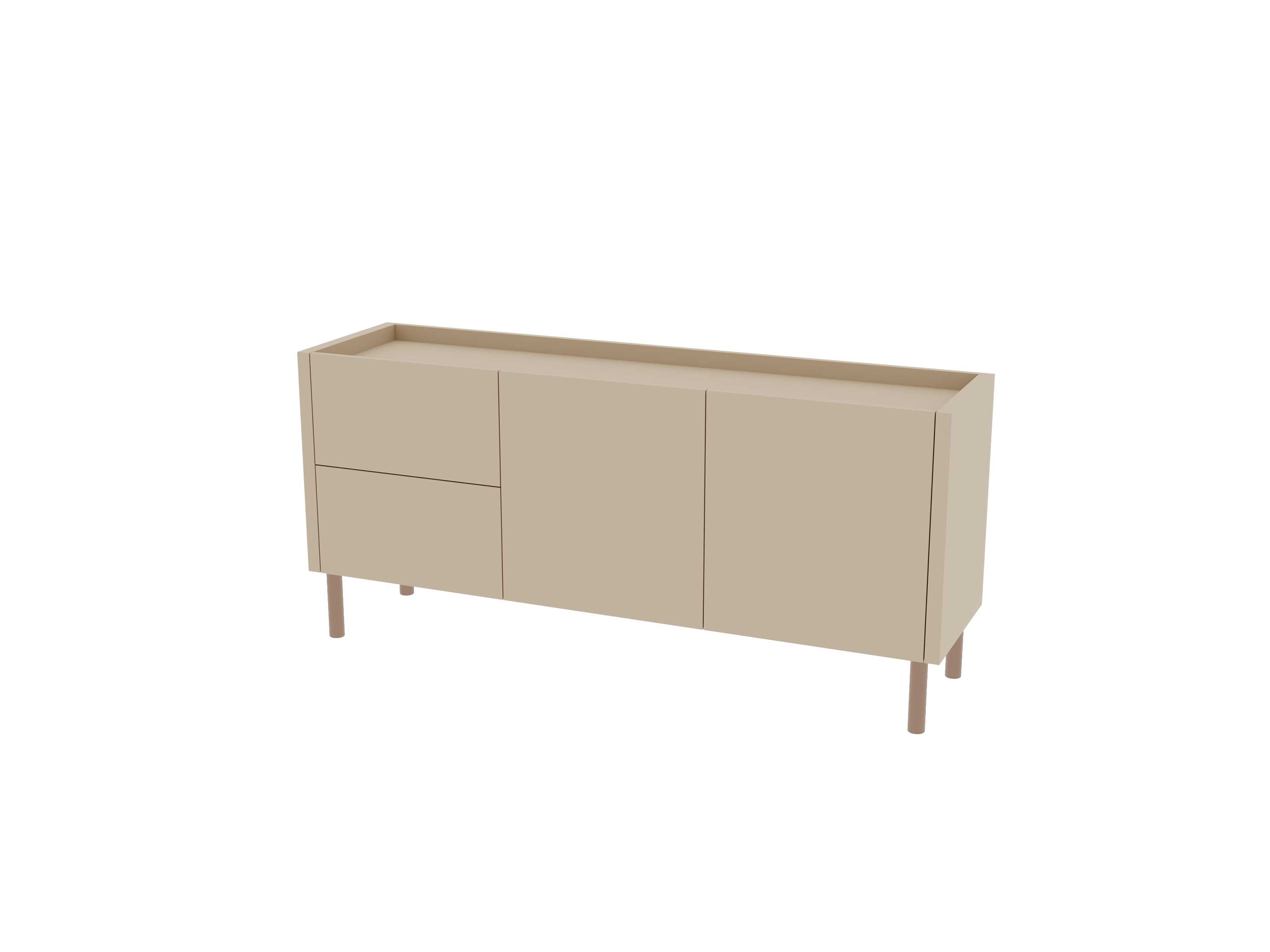 Loft Decora: low chest of drawers with kung drawers