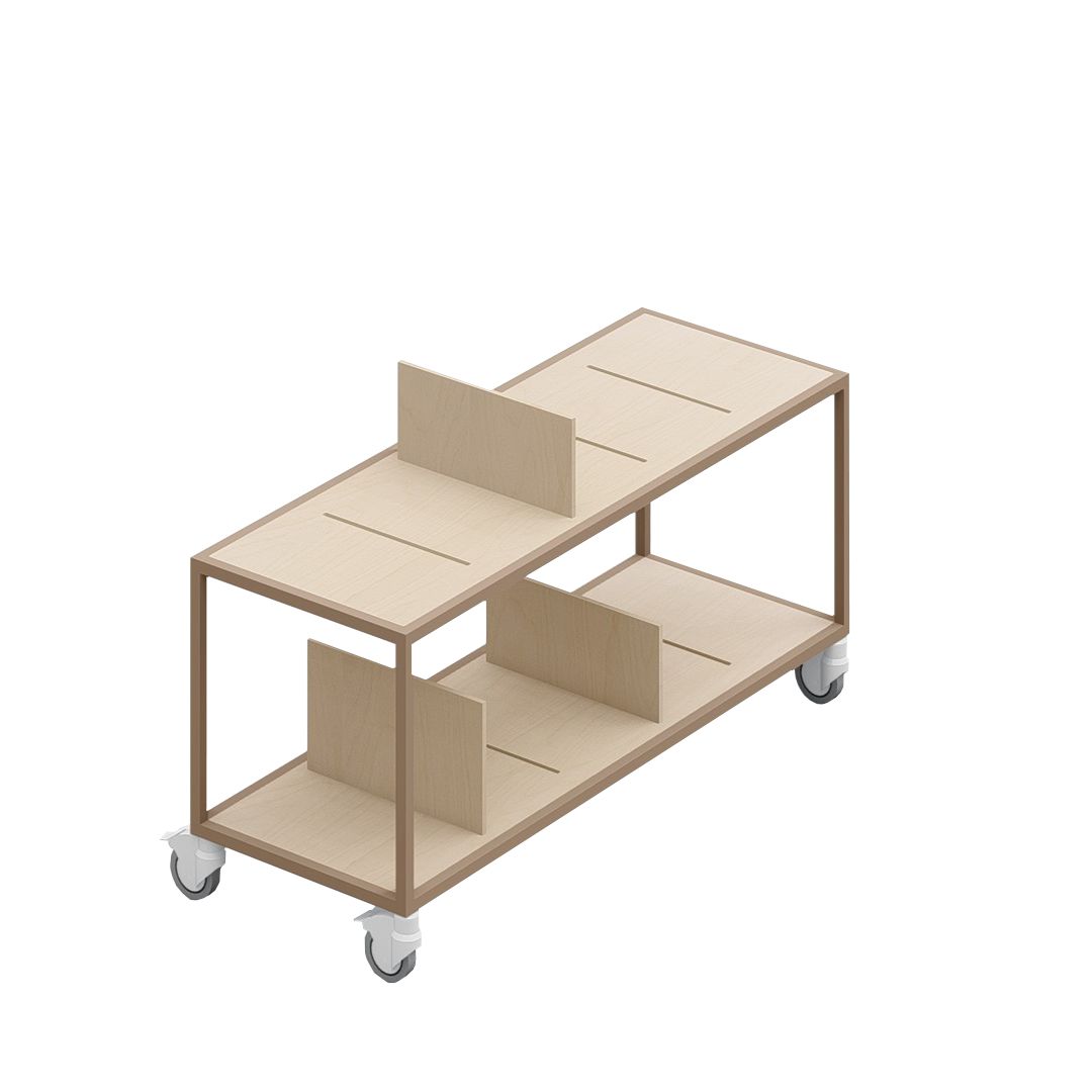 LOFT Decora: MOMI mobile shelf designed by Kolarz&Leśnodorska