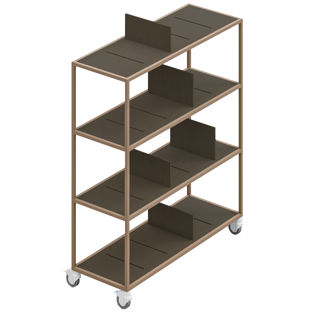 LOFT Decora: MOMI mobile shelf designed by Kolarz&Leśnodorska