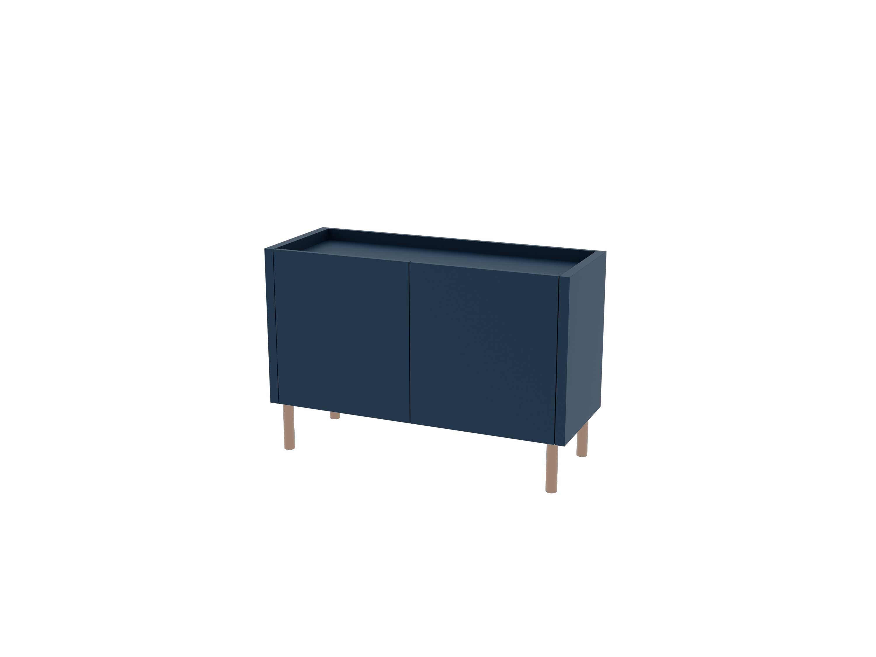 Loft Decora: chest of drawers, low cabinet with two kung doors designed by Pawlak & Stawarski