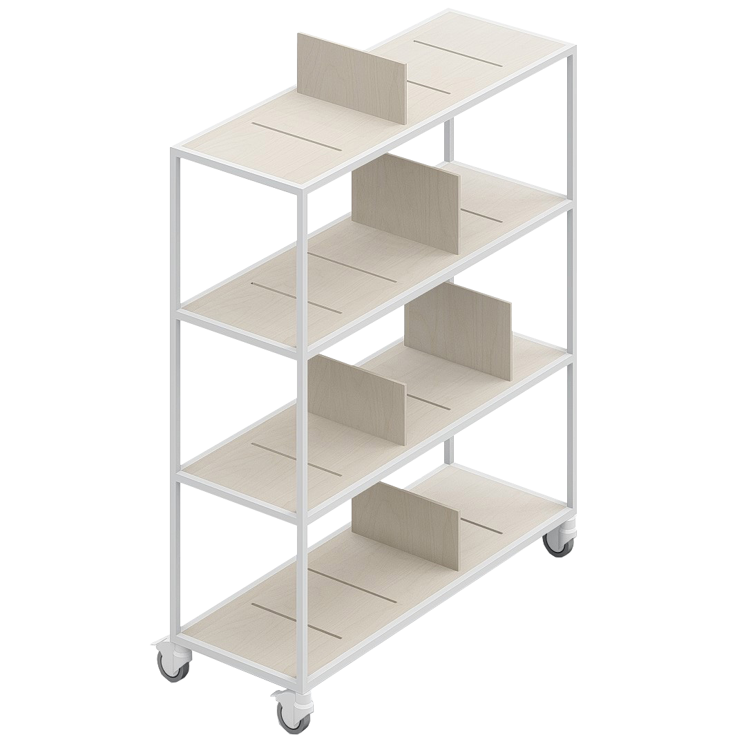 LOFT Decora: MOMI mobile shelf designed by Kolarz&Leśnodorska