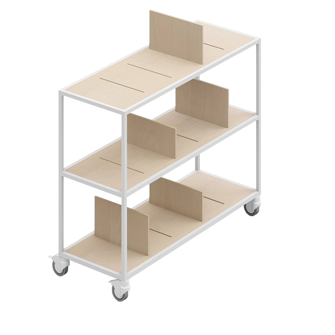 LOFT Decora: MOMI mobile shelf designed by Kolarz&Leśnodorska