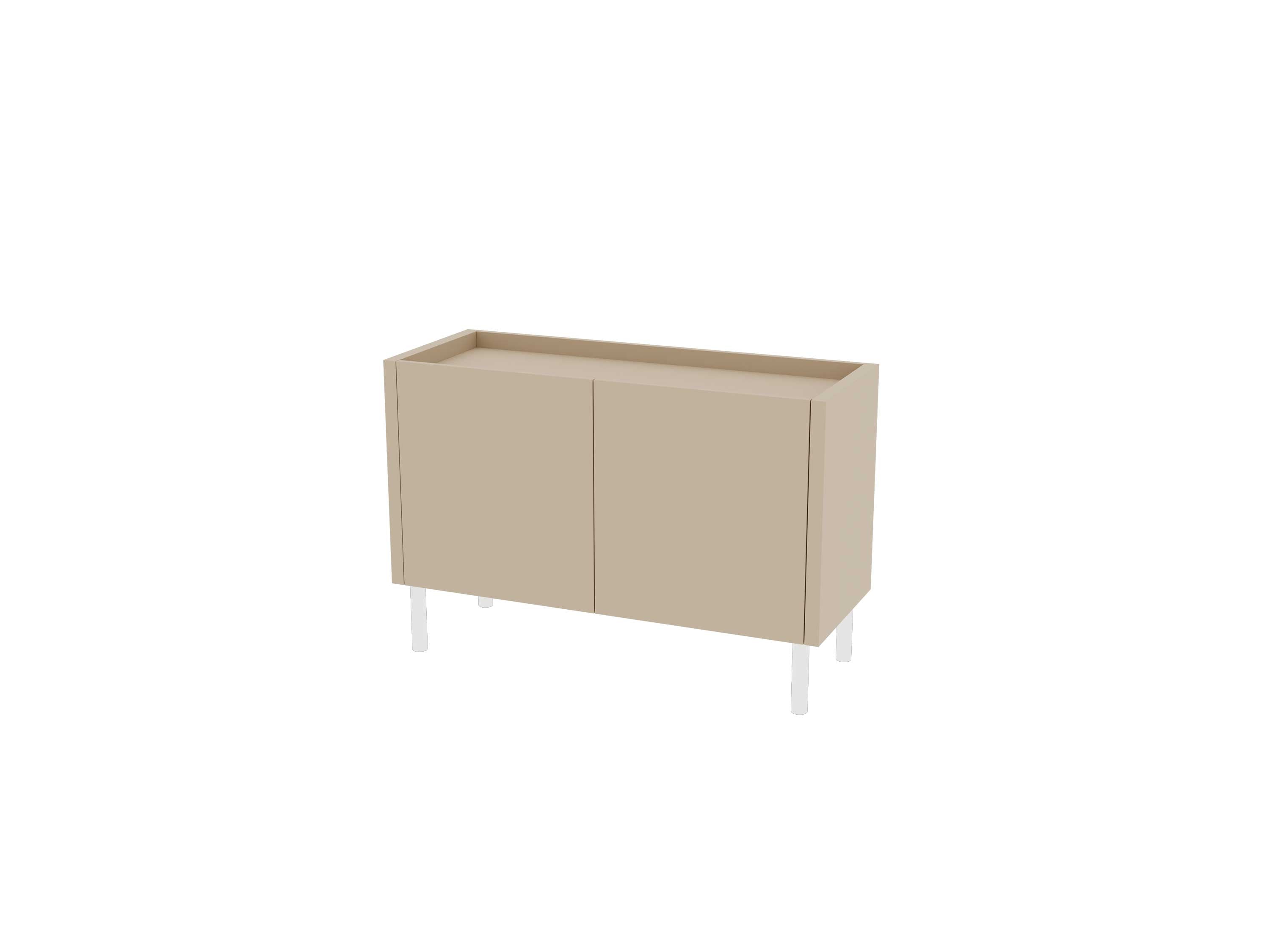 Loft Decora: chest of drawers, low cabinet with two kung doors designed by Pawlak & Stawarski