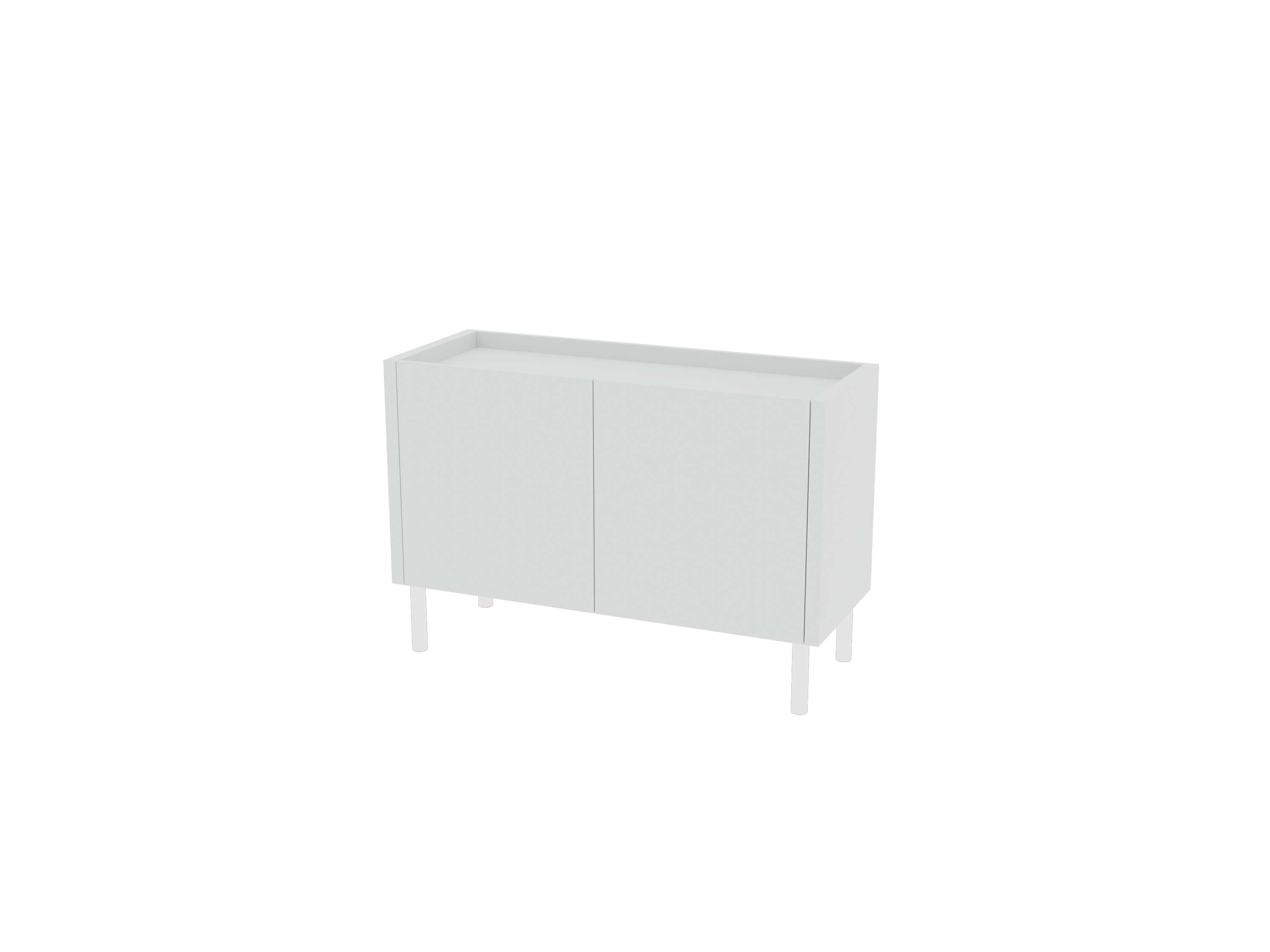 Loft Decora: chest of drawers, low cabinet with two kung doors designed by Pawlak & Stawarski