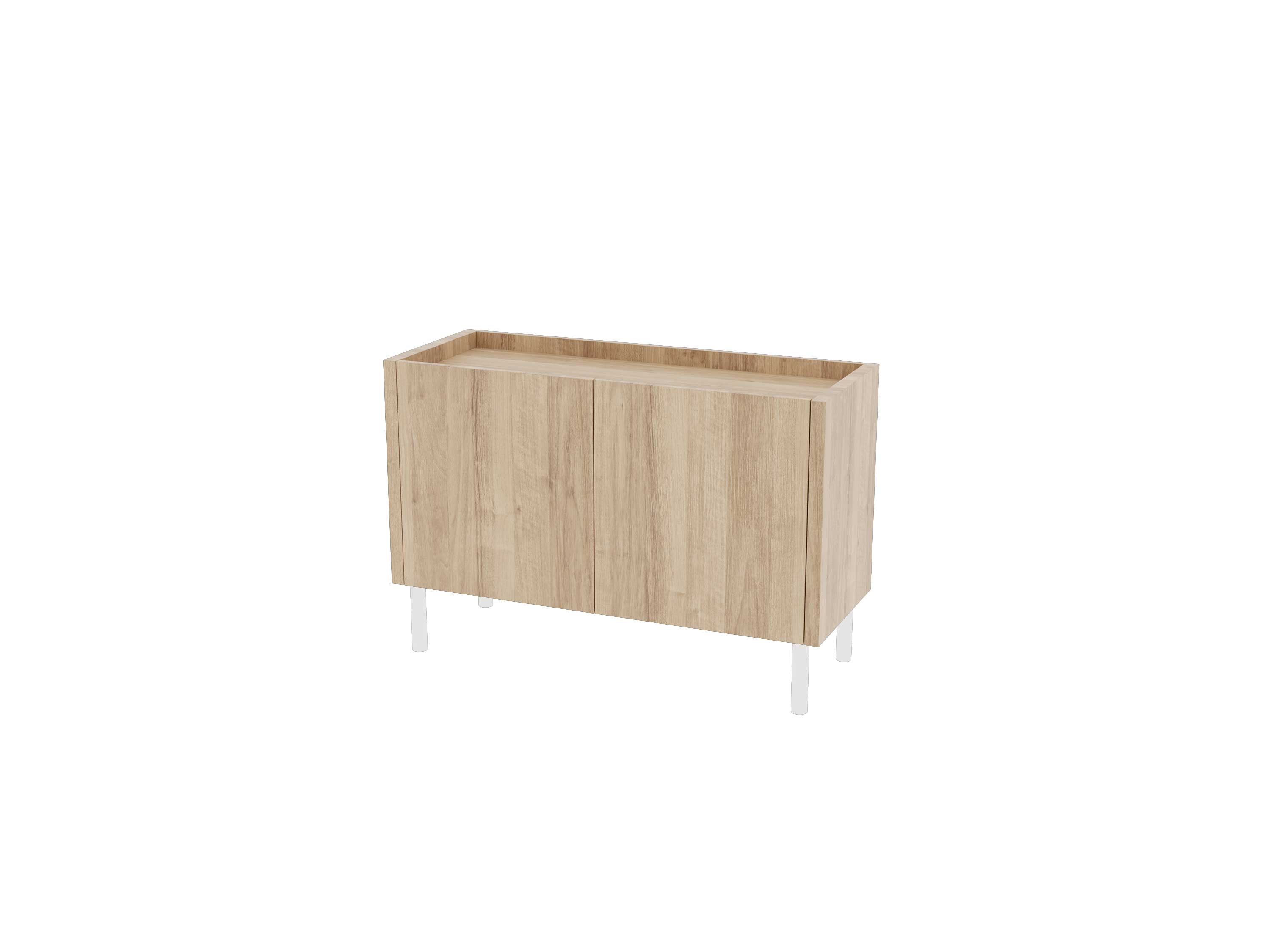 Loft Decora: chest of drawers, low cabinet with two kung doors designed by Pawlak & Stawarski