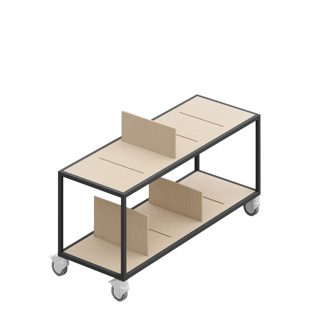 LOFT Decora: MOMI mobile shelf designed by Kolarz&Leśnodorska