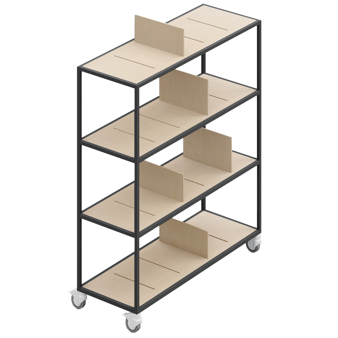 LOFT Decora: MOMI mobile shelf designed by Kolarz&Leśnodorska