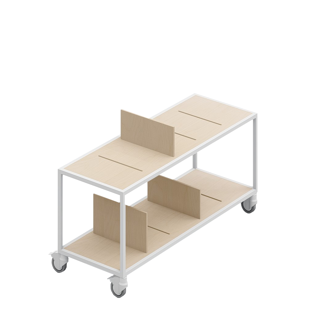 LOFT Decora: MOMI mobile shelf designed by Kolarz&Leśnodorska