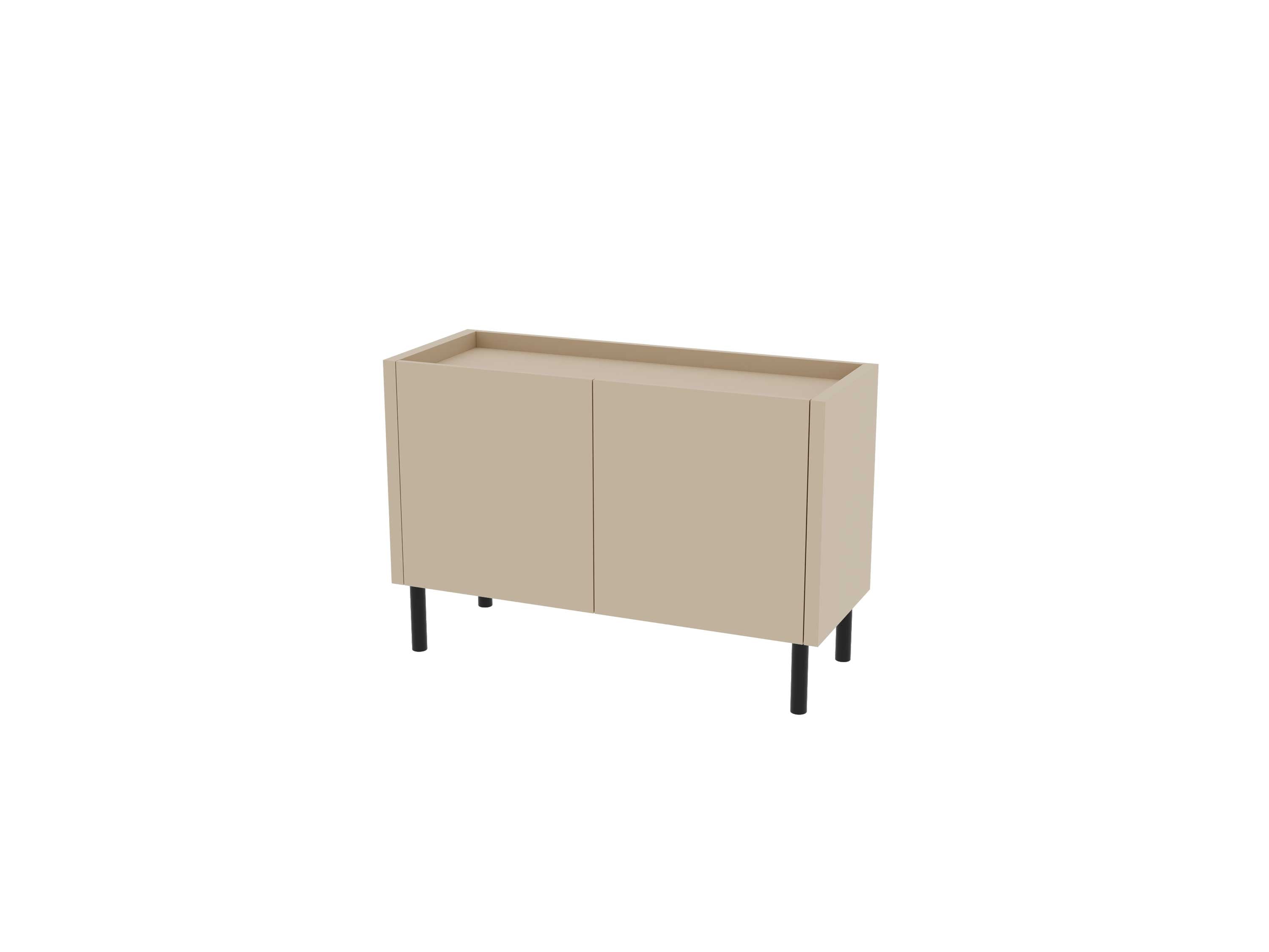 Loft Decora: chest of drawers, low cabinet with two kung doors designed by Pawlak & Stawarski