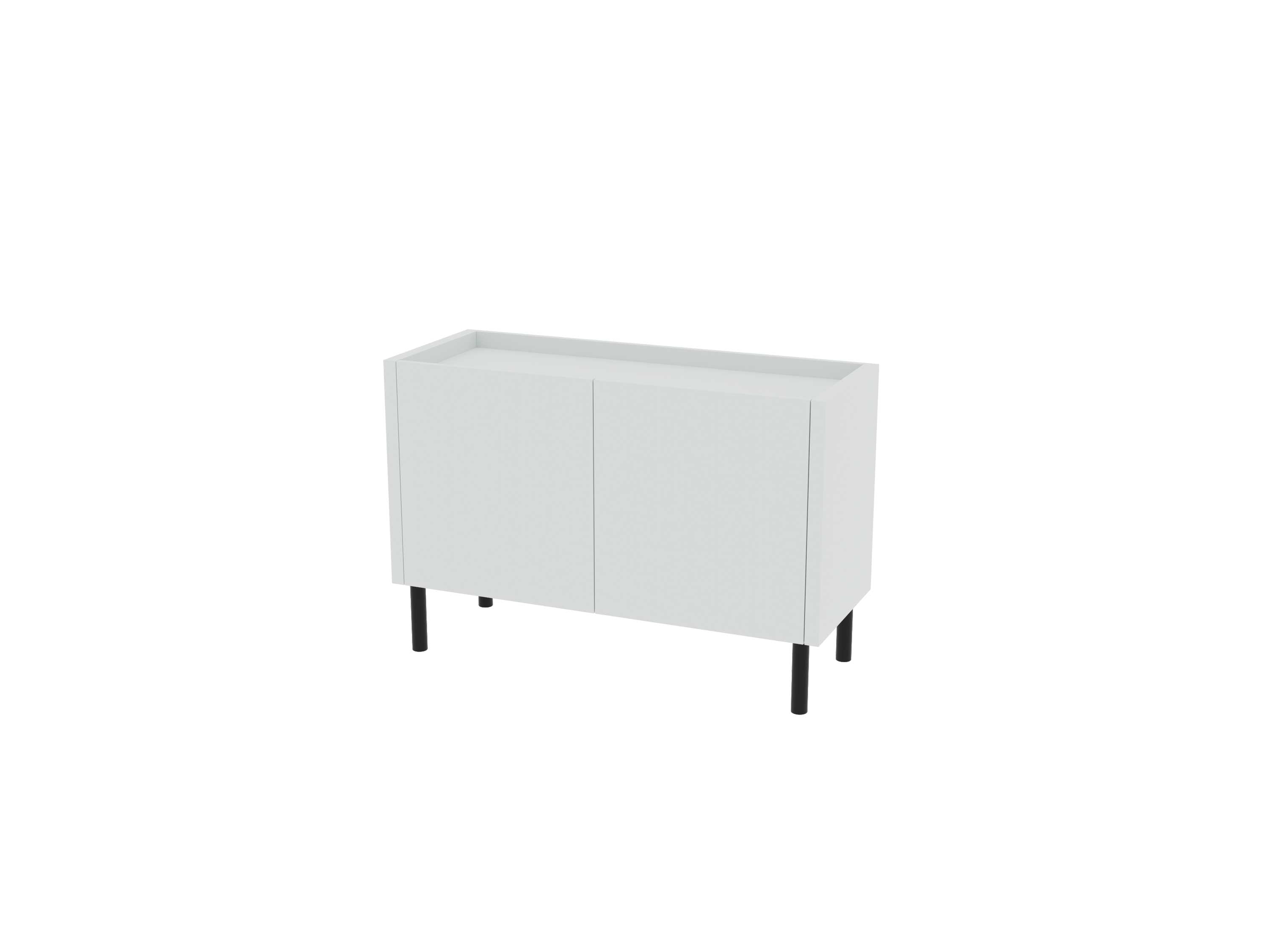 Loft Decora: chest of drawers, low cabinet with two kung doors designed by Pawlak & Stawarski