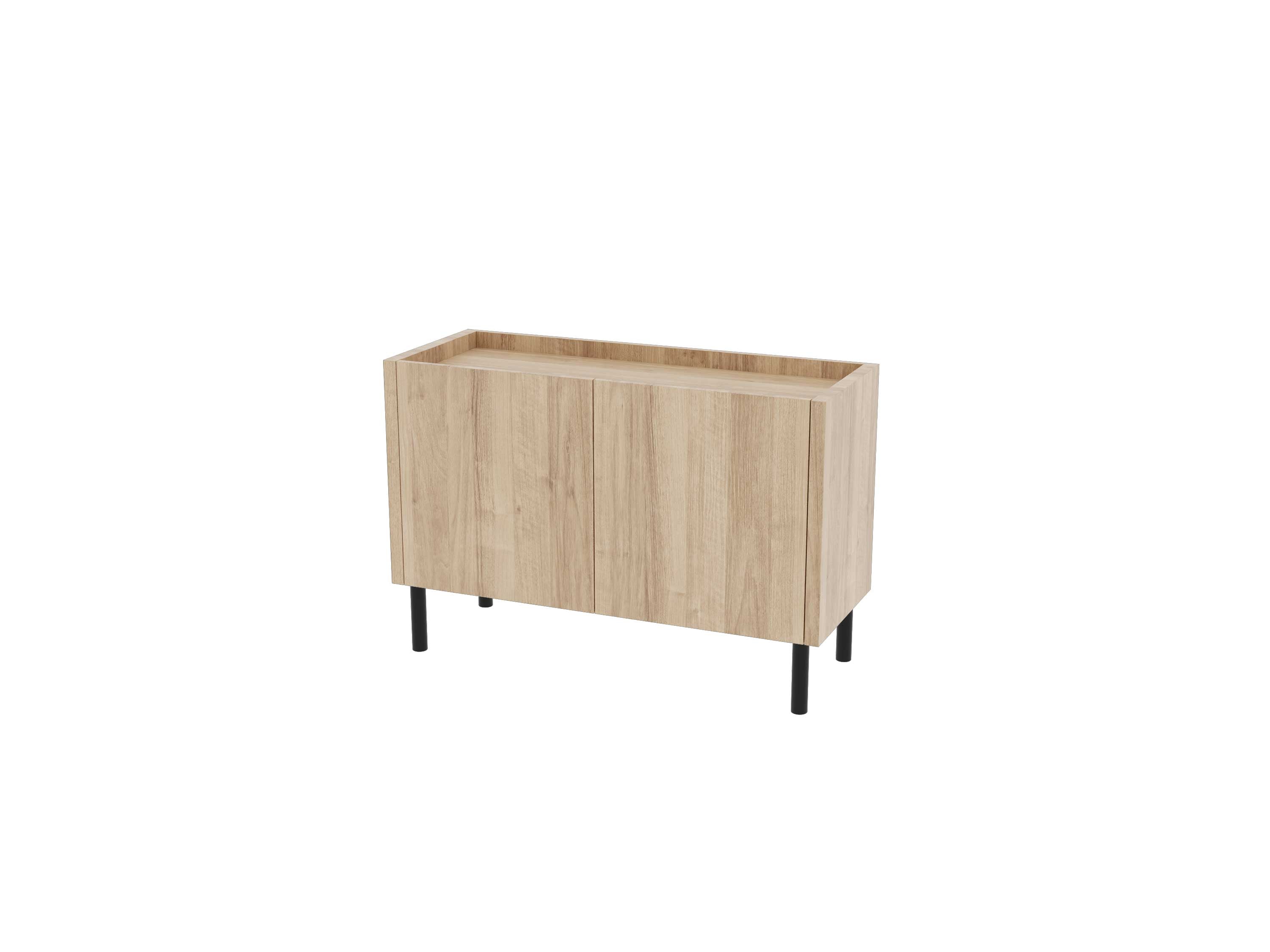 Loft Decora: chest of drawers, low cabinet with two kung doors designed by Pawlak & Stawarski