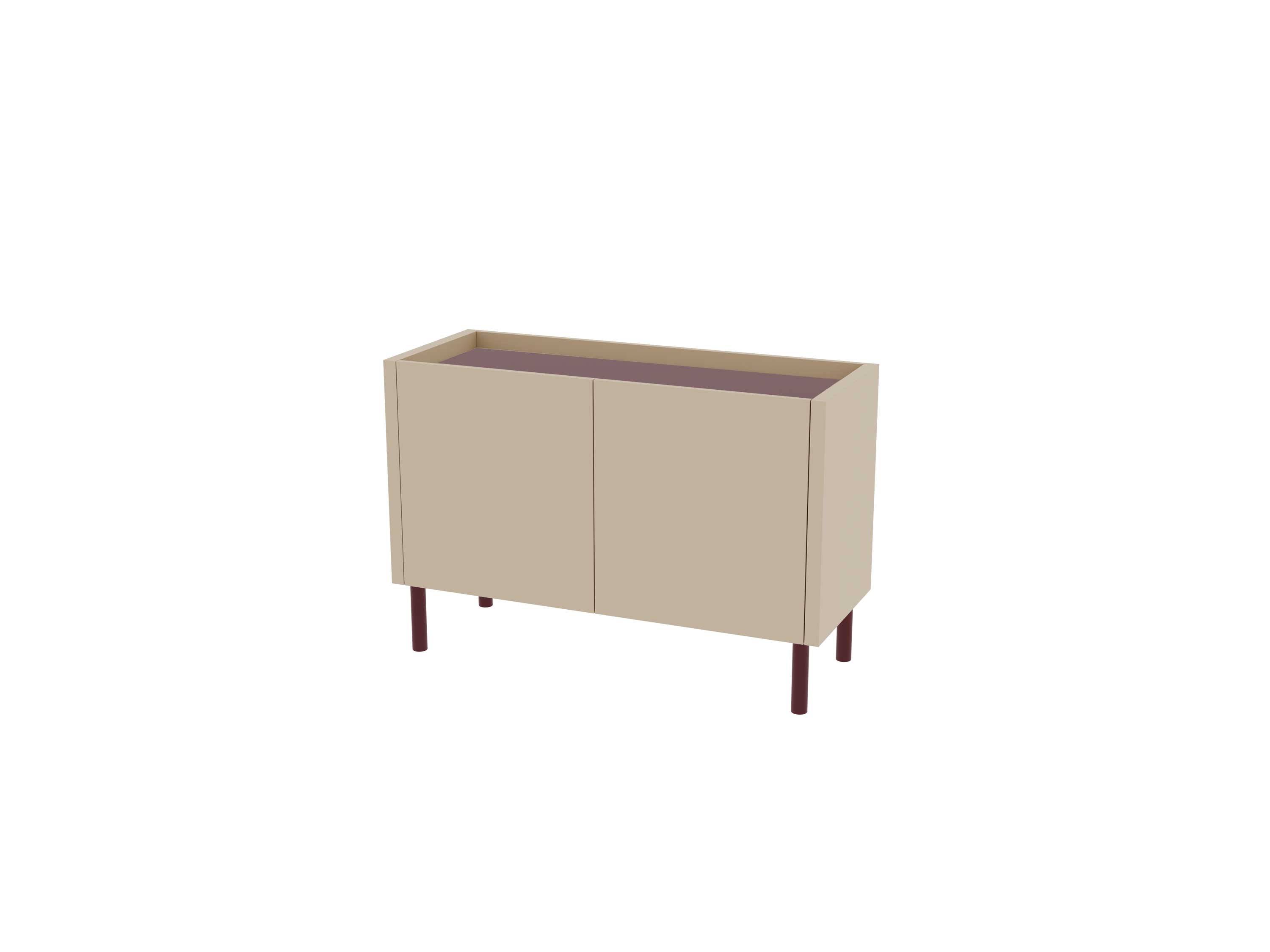 Loft Decora: chest of drawers, low cabinet with two kung doors designed by Pawlak & Stawarski