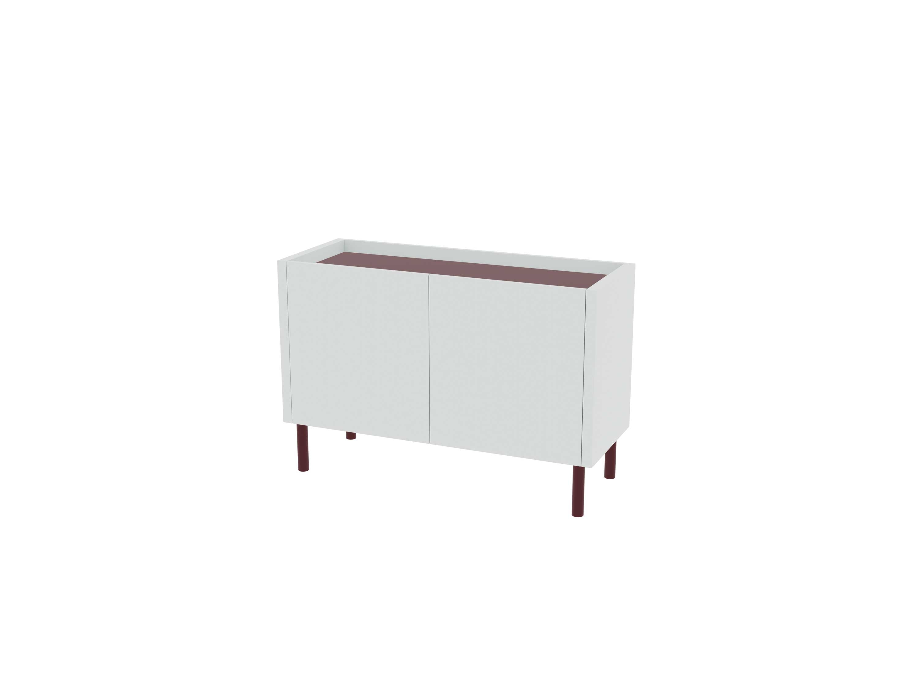 Loft Decora: chest of drawers, low cabinet with two kung doors designed by Pawlak & Stawarski
