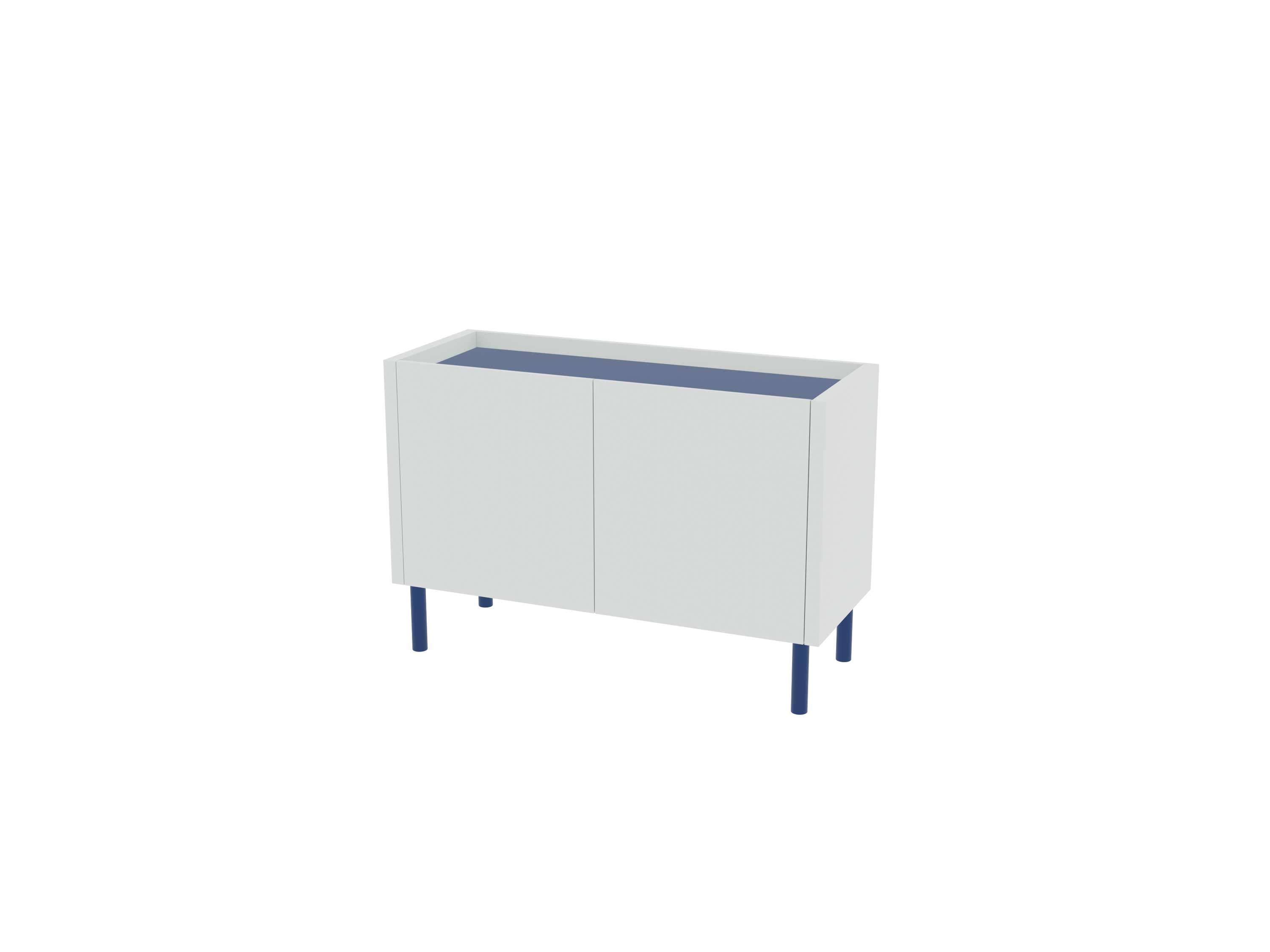Loft Decora: chest of drawers, low cabinet with two kung doors designed by Pawlak & Stawarski